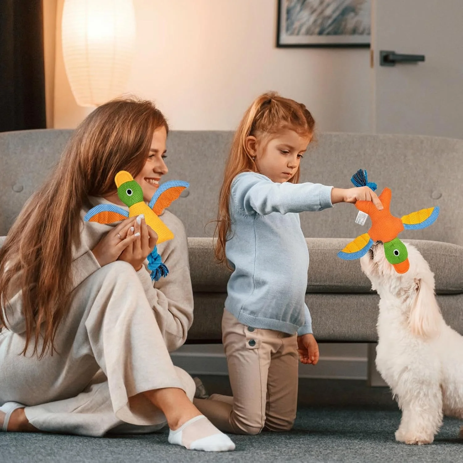 اسباب بازی های جیر جیر کننده برای سگ ها، اسباب بازی جویدنی پرنده برای توله سگ های پرخاشگر، لوازم دندان درآوردن تعاملی با پنبه پر شده و گره طناب برای رفع بی حوصلگی توله سگ های جویدنی پرخاشگر، مناسب برای نژادهای کوچک، متوسط و بزرگ اسباب بازی های جیر جیر کننده برای سگ ها، اسباب بازی جویدنی پرنده برای توله سگ های پرخاشگر، لوازم دندان درآوردن تعاملی با پنبه پر شده و گره طناب برای رفع بی حوصلگی توله سگ های جویدنی پرخاشگر، مناسب برای نژادهای کوچک، متوسط و بزرگ