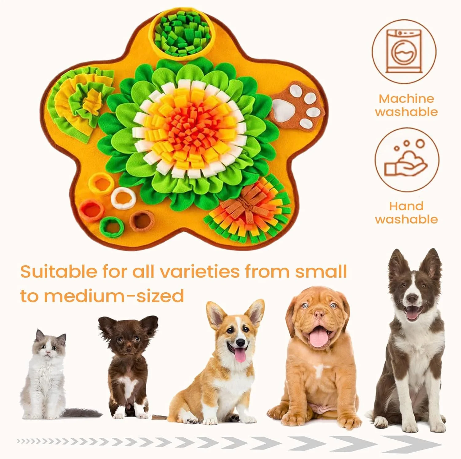 Dog Snuffle Mat | Pet Foraging Pad - Interactive Dog Snuffle Mat for Mental Stimulation, Brain Boosting, Boredom Relief, Camping, Travel, Home Dog Snuffle Mat | Pet Foraging Pad - Interactive Dog Snuffle Mat for Mental Stimulation, Brain Boosting, Boredom Relief, Camping, Travel, Home