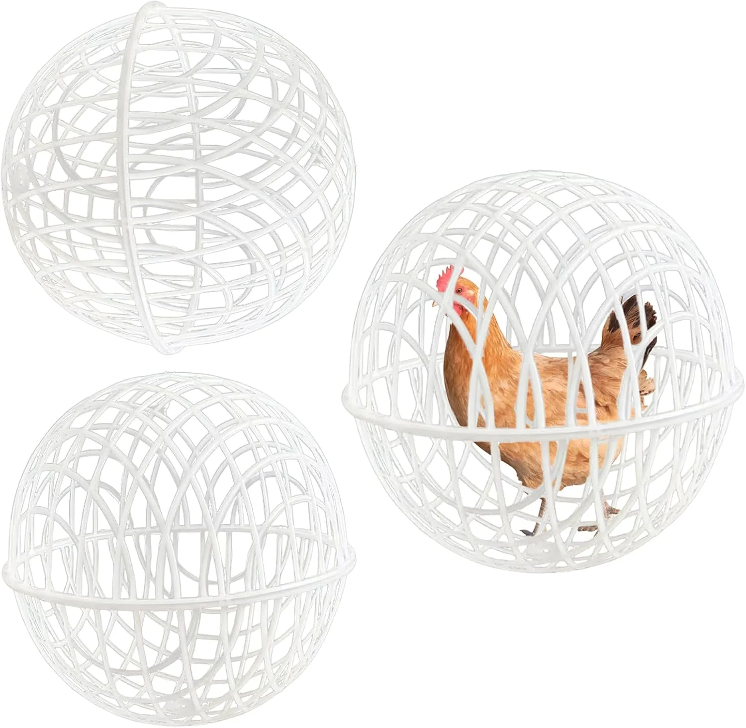 توپ توری مرغ | قفس توپی چرخشی - تور متحرک امن قفس مرغ در فضای باز قابل حمل برای پرندگان کبوتر همستر جوجه خرگوش توپ توری مرغ | قفس توپی چرخشی - تور متحرک امن قفس مرغ در فضای باز قابل حمل برای پرندگان کبوتر همستر جوجه خرگوش