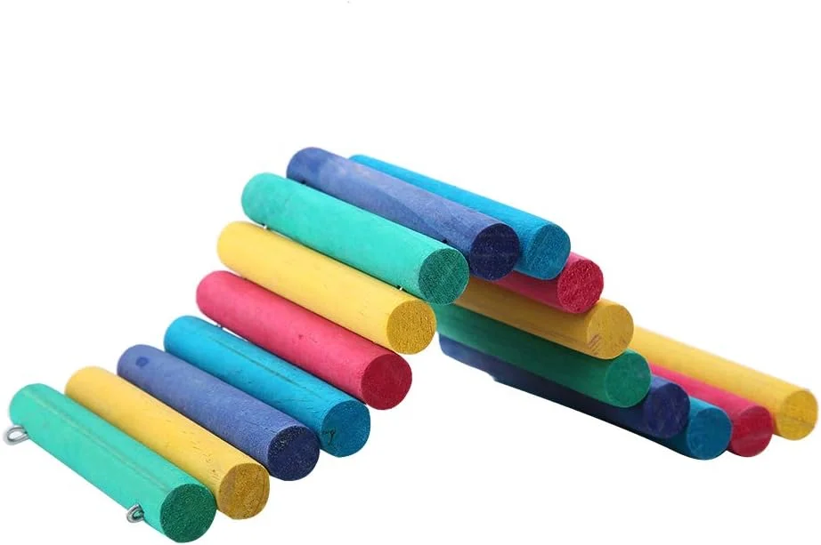 پل نردبانی چوبی Phefop اسباب بازی جوندگان جویدنی حیوانات کوچک برای ورزش و بالا رفتن همستر موش و رات