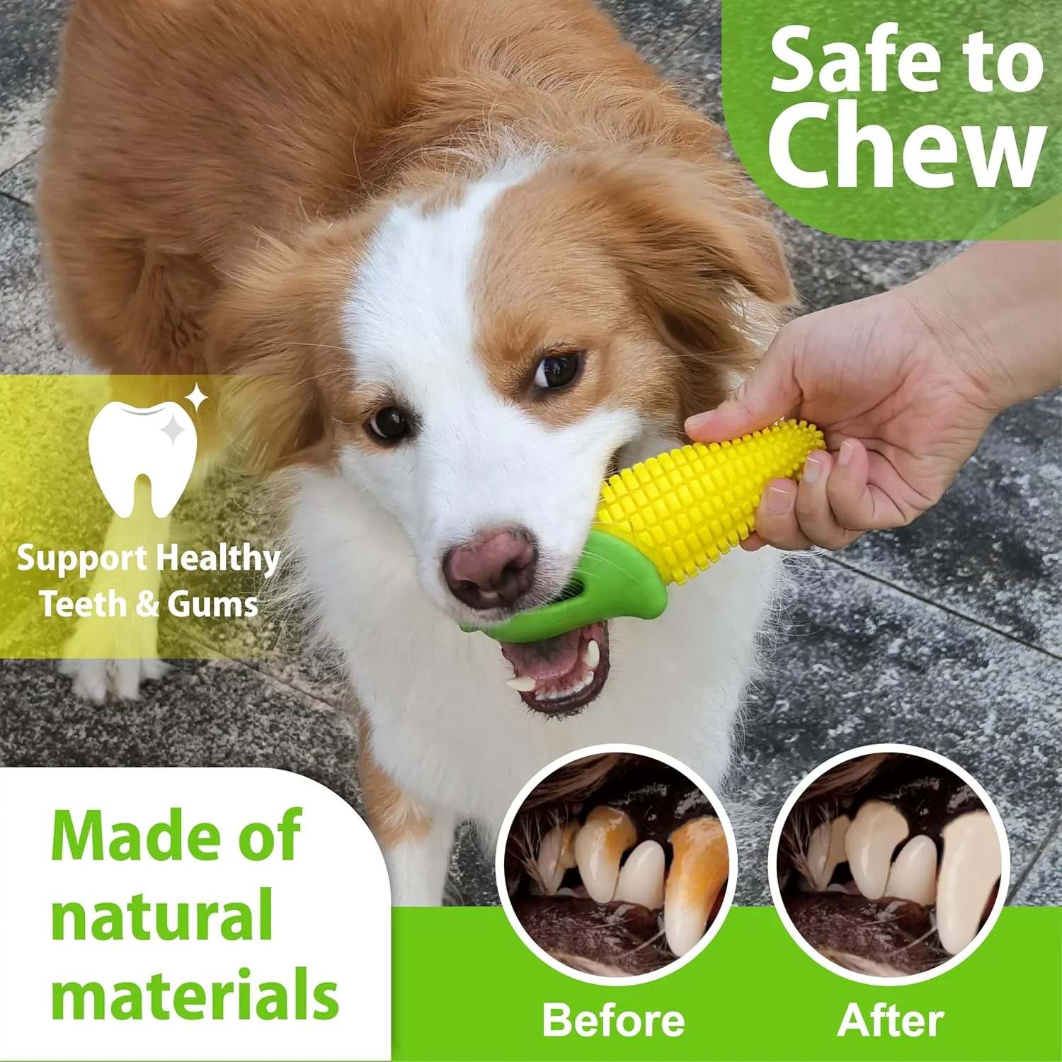 اسباب بازی سگ غیر سمی PetLike، اسباب بازی های جویدنی سگ لاستیکی TRP بادوام برای توله سگ ها و سگ های متوسط (هویج نارنجی + ذرت زرد) اسباب بازی سگ غیر سمی PetLike، اسباب بازی های جویدنی سگ لاستیکی TRP بادوام برای توله سگ ها و سگ های متوسط (هویج نارنجی + ذرت زرد)