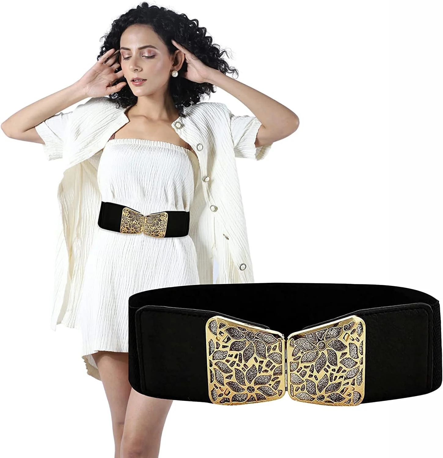 کمربند کمری شیک و جدید Shining Diva Fashion مناسب برای لباس های غربی، ساری، لباس شب بلند، لباس سنتی، کمربند کشی قابل تنظیم زنجیر شکم کمربند کمر برای زنان و دختران، سایز آزاد، فلزی، بدون سنگ قیمتی کمربند کمری شیک و جدید Shining Diva Fashion مناسب برای لباس های غربی، ساری، لباس شب بلند، لباس سنتی، کمربند کشی قابل تنظیم زنجیر شکم کمربند کمر برای زنان و دختران، سایز آزاد، فلزی، بدون سنگ قیمتی