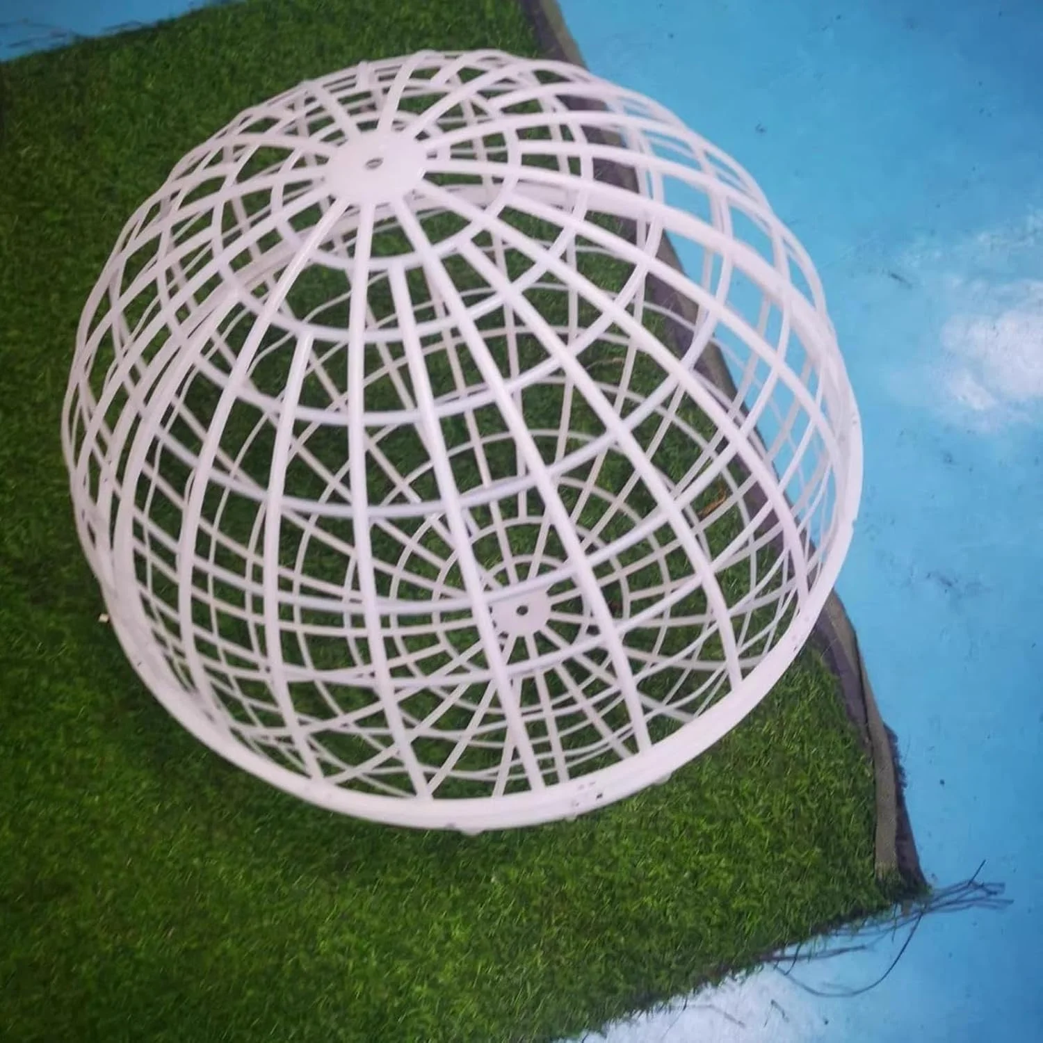 قفس توپی توری مرغ - قفس های کروی ایمنی متحرک طیور، لانه مرغ توری ایمن برای جوجه خرگوش کبوتر همستر اردک