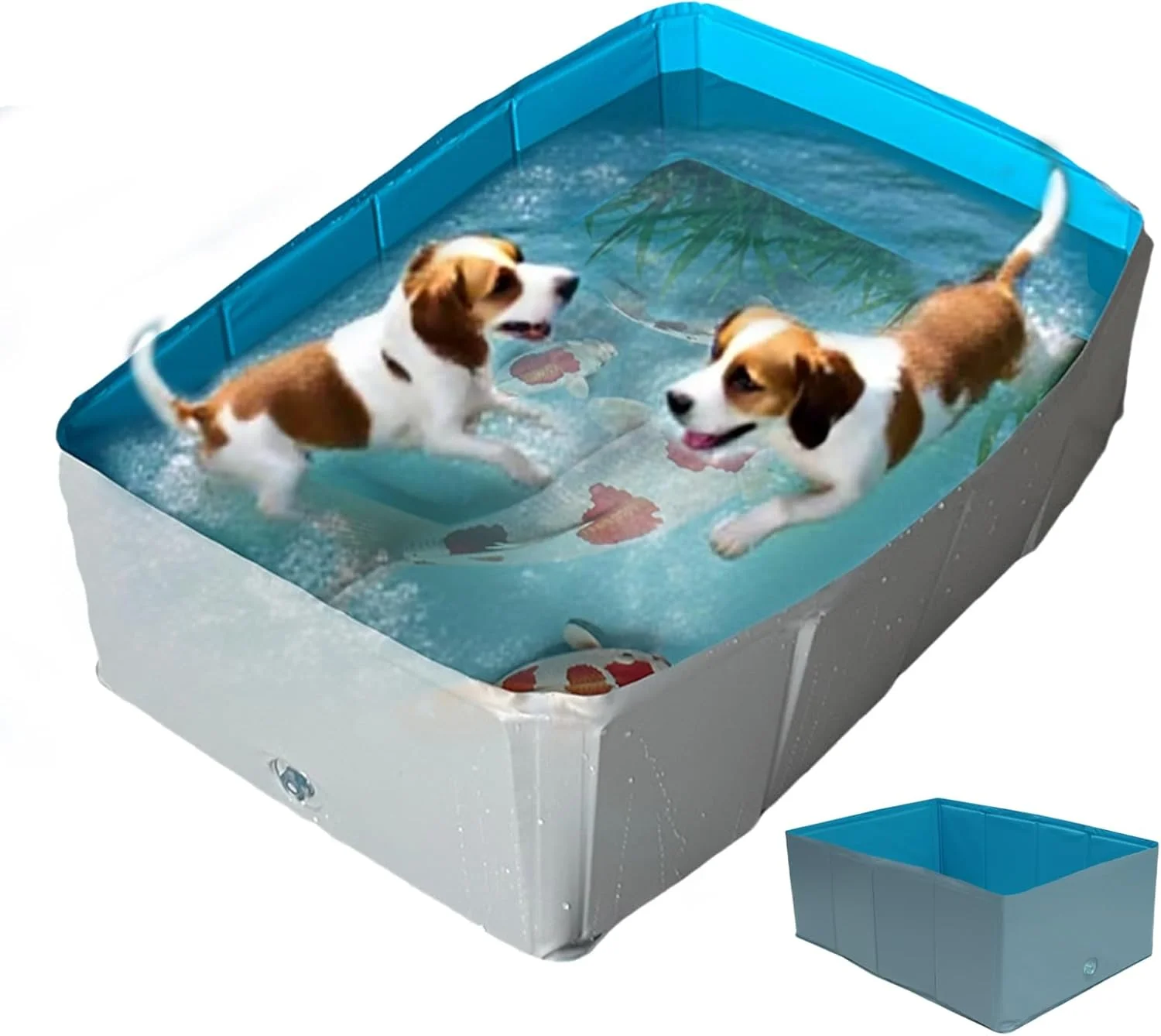 استخر بادی سگ - استخر شنای تاشو PVC برای سگ | وان آب تنی سبک وزن برای توله سگ، گربه و حیوانات کوچک استخر بادی سگ - استخر شنای تاشو PVC برای سگ | وان آب تنی سبک وزن برای توله سگ، گربه و حیوانات کوچک