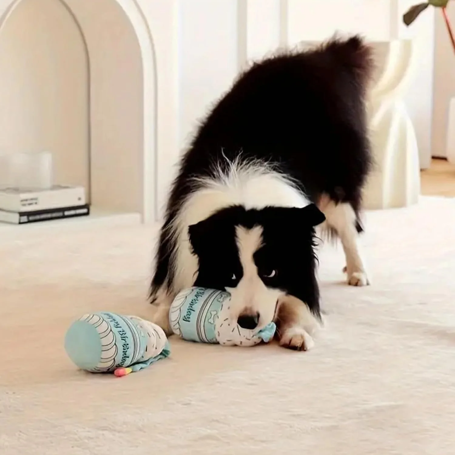 اسباب بازی سگ پولیشی | اسباب بازی سگ طرح کیک، حیوان عروسکی با قابلیت نشت غذا | پازل صدادار، نرم، تعاملی، مناسب برای جویدن، دندان درآوردن، آموزش در خانه، پارک، حیاط و فضای باز اسباب بازی سگ پولیشی | اسباب بازی سگ طرح کیک، حیوان عروسکی با قابلیت نشت غذا | پازل صدادار، نرم، تعاملی، مناسب برای جویدن، دندان درآوردن، آموزش در خانه، پارک، حیاط و فضای باز