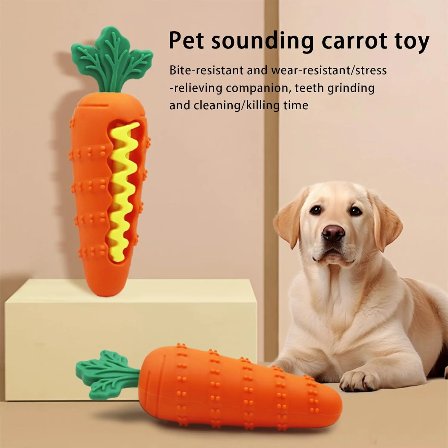 اسباب بازی تعاملی سگ، پخش کننده تشویقی، اسباب بازی جویدنی سیلیکونی تعاملی برای تمیز کردن دندان های توله سگ - طراحی مقاوم در برابر گاز گرفتن به شکل هویج، دندان گیر غنی کننده توله سگ برای سگ های بزرگ، متوسط و کوچک اسباب بازی تعاملی سگ، پخش کننده تشویقی، اسباب بازی جویدنی سیلیکونی تعاملی برای تمیز کردن دندان های توله سگ - طراحی مقاوم در برابر گاز گرفتن به شکل هویج، دندان گیر غنی کننده توله سگ برای سگ های بزرگ، متوسط و کوچک