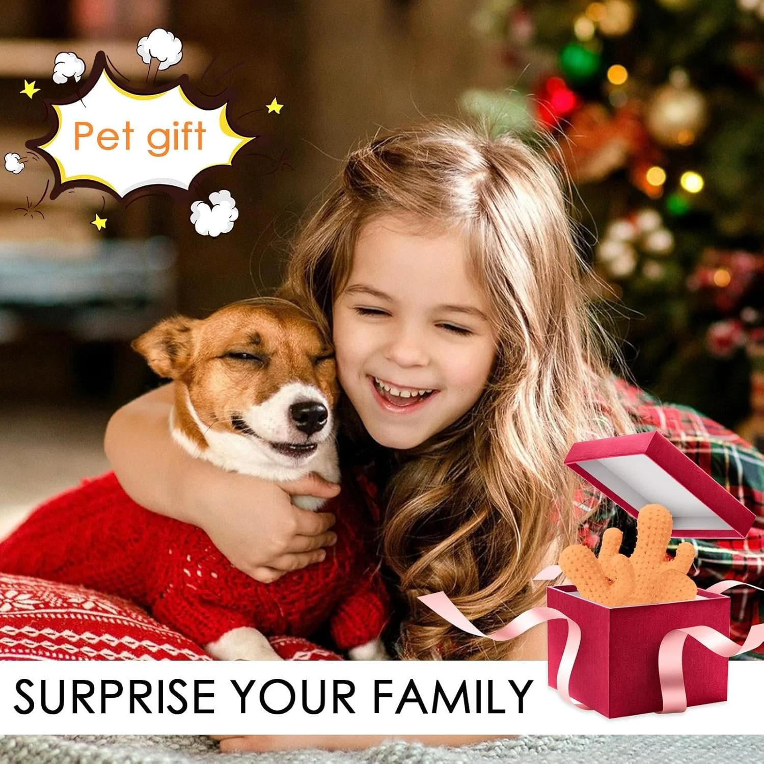 اسباب بازی جویدنی سگ | اسباب بازی دندانی شکل کاکتوس برای توله سگ ها، اسباب بازی تعاملی و مقاوم برای جویدن و بازی توله سگ ها و سگ ها