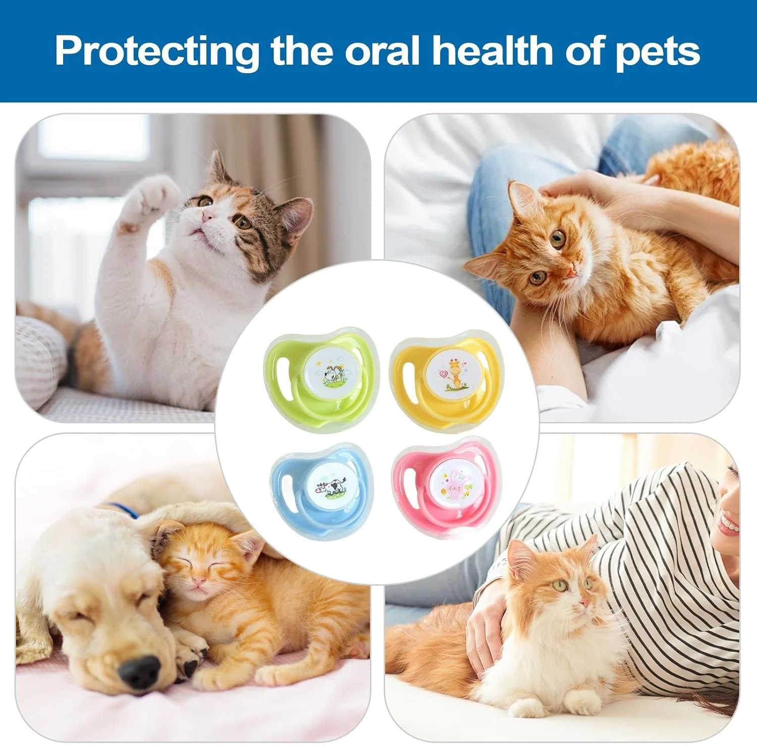 پستانک سگ | پستانک توله سگ برای دندان درآوردن - سیلیکونی با درپوش گرد و غبار برای تمرین جویدن حیوانات خانگی، رفع بی حوصلگی، رشد و بازی تعاملی پستانک سگ | پستانک توله سگ برای دندان درآوردن - سیلیکونی با درپوش گرد و غبار برای تمرین جویدن حیوانات خانگی، رفع بی حوصلگی، رشد و بازی تعاملی