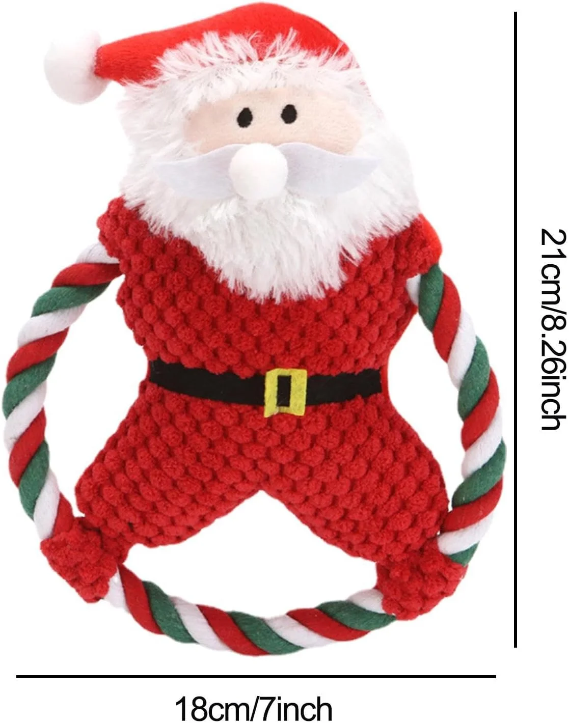 اسباب بازی های صدادار برای سگ های کوچک، اسباب بازی سگ طرح بابانوئل | عروسک دندان گیر بامزه برای نژادهای کوچک و متوسط، حیوانات خانگی مسن، فضای باز پارک، اتاق خواب، خانه و نشیمن