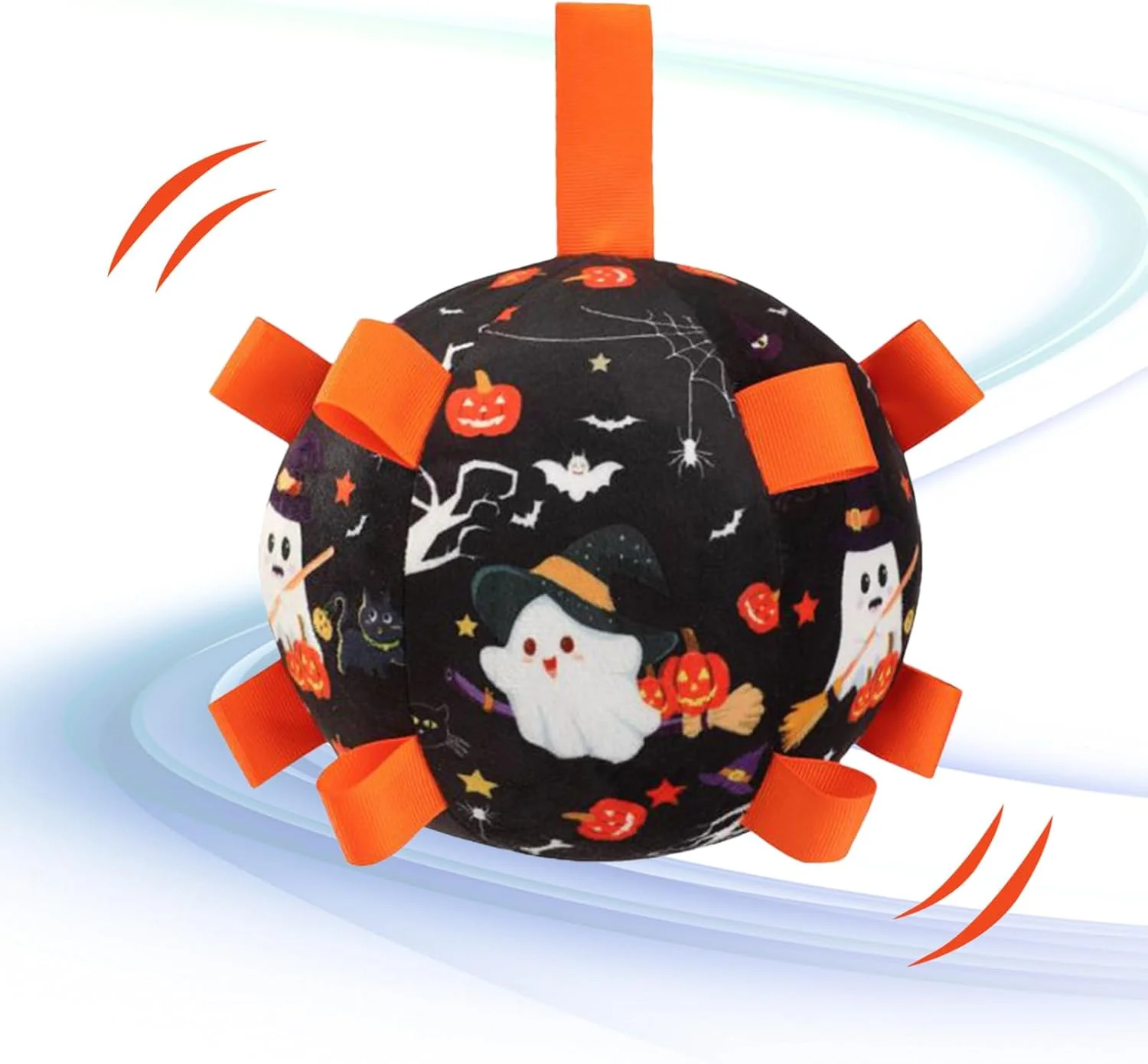 توپ بازی سگ - توپ فوتبال هالووین حیوانات خانگی، اسباب بازی تعاملی جویدنی برای آموزش، تعقیب، دندان درآوردن، شکار، رفع بی حوصلگی در فضای باز و تحریک توپ بازی سگ - توپ فوتبال هالووین حیوانات خانگی، اسباب بازی تعاملی جویدنی برای آموزش، تعقیب، دندان درآوردن، شکار، رفع بی حوصلگی در فضای باز و تحریک