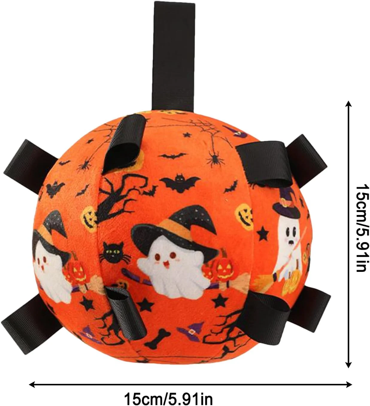 توپ بازی سگ - توپ فوتبال هالووین حیوانات خانگی | اسباب بازی جویدنی زنگوله دار تعاملی سگ برای آموزش خانگی، دندان درآوردن، تعقیب، رفع خستگی و بازی در فضای باز توپ بازی سگ - توپ فوتبال هالووین حیوانات خانگی | اسباب بازی جویدنی زنگوله دار تعاملی سگ برای آموزش خانگی، دندان درآوردن، تعقیب، رفع خستگی و بازی در فضای باز