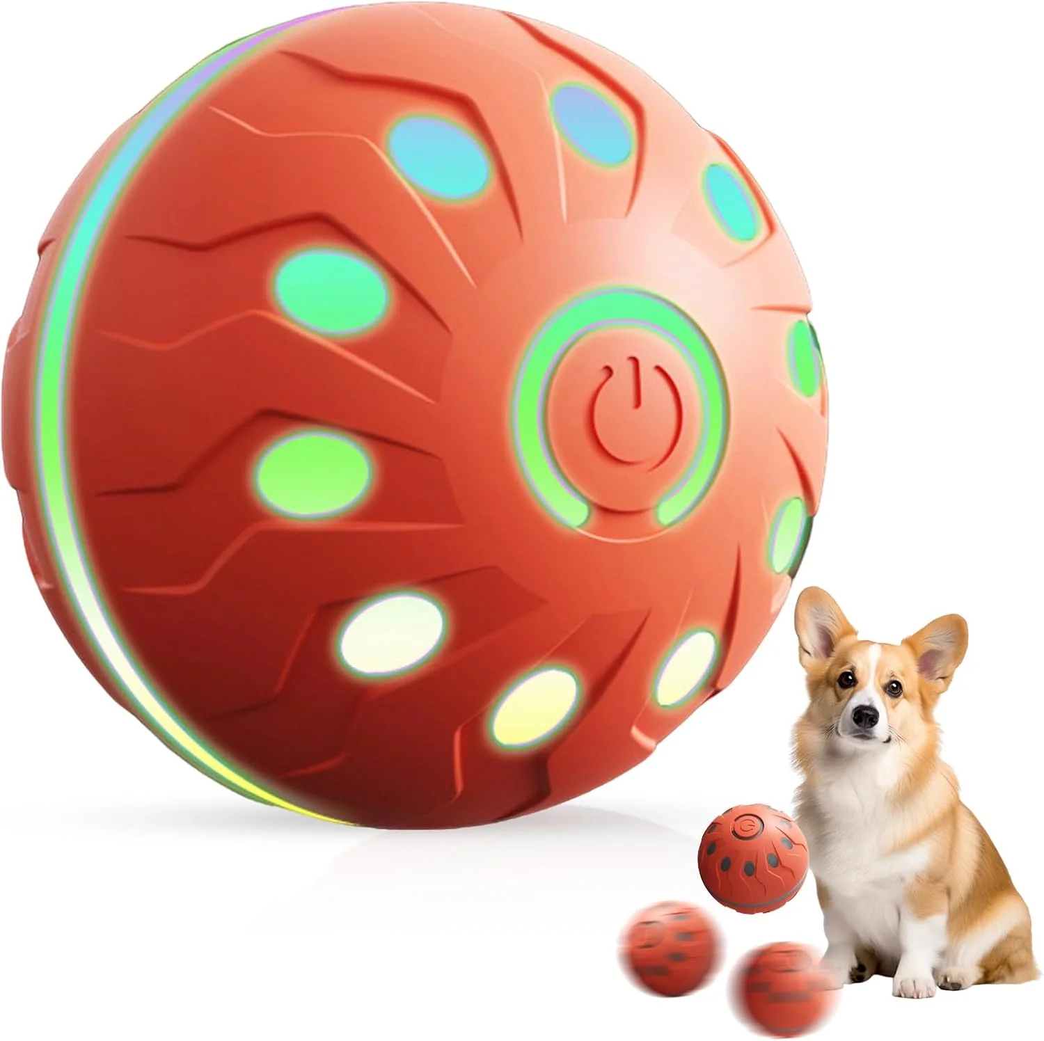 توپ متحرک سگ، توپ هوشمند حیوانات خانگی | اسباب بازی متحرک سگ | لوازم حیوانات خانگی شارژی برای دندان درآوردن نژادهای کوچک و بزرگ، جویدن تهاجمی، تمرین و غنی سازی توپ متحرک سگ، توپ هوشمند حیوانات خانگی | اسباب بازی متحرک سگ | لوازم حیوانات خانگی شارژی برای دندان درآوردن نژادهای کوچک و بزرگ، جویدن تهاجمی، تمرین و غنی سازی