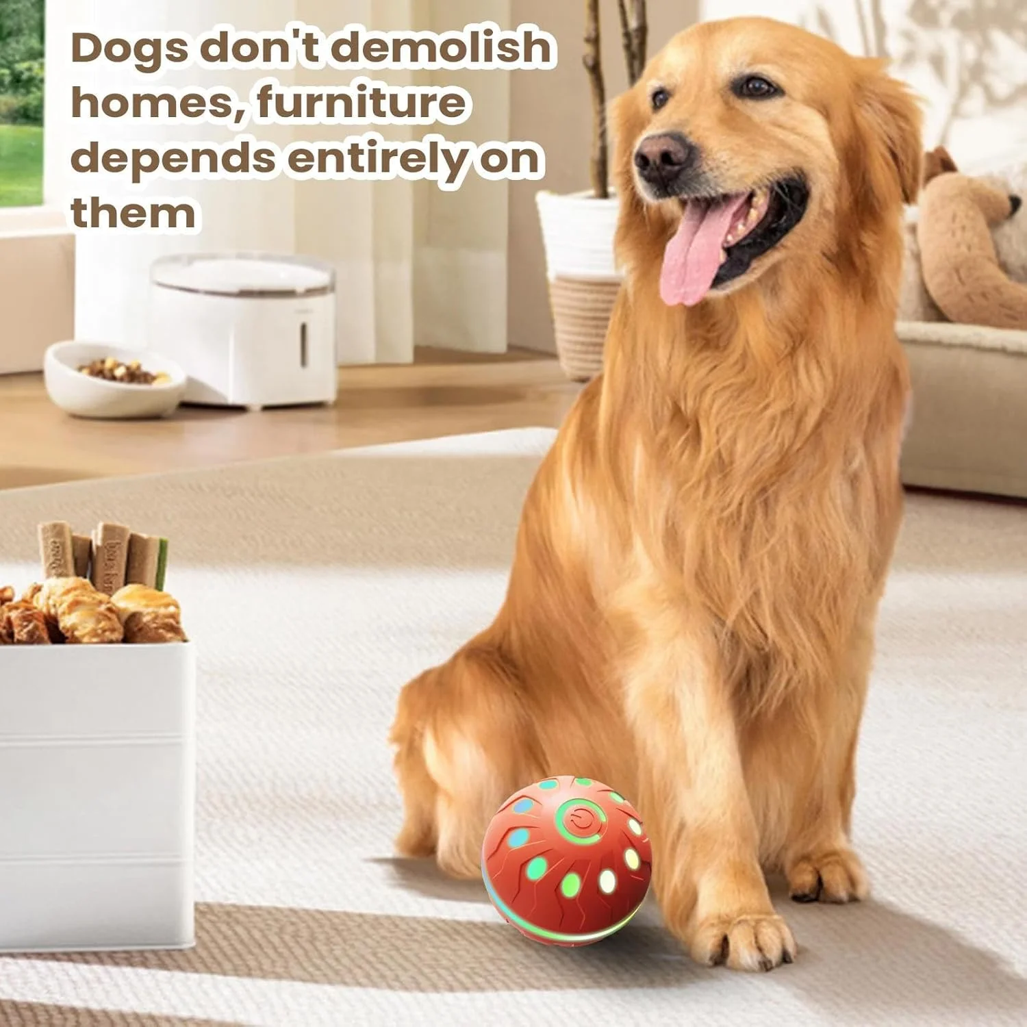 توپ متحرک برای سگ ها | توپ متحرک هوشمند اسباب بازی سگ اتوماتیک | اسباب بازی های جویدنی شارژی لوازم حیوانات خانگی برای تمرین سگ های بزرگ کوچک جویدنی تهاجمی توله سگ گربه در فضای داخلی توپ متحرک برای سگ ها | توپ متحرک هوشمند اسباب بازی سگ اتوماتیک | اسباب بازی های جویدنی شارژی لوازم حیوانات خانگی برای تمرین سگ های بزرگ کوچک جویدنی تهاجمی توله سگ گربه در فضای داخلی