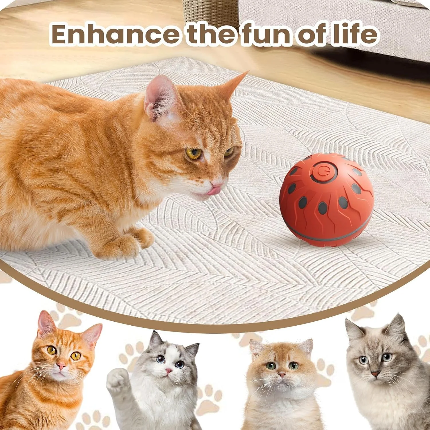 توپ هوشمند برای سگ ها - توپ متحرک هوشمند اسباب بازی سگ - لوازم حیوانات خانگی شارژی برای دندان درآوردن نژادهای کوچک و بزرگ، تمرین و غنی سازی توپ هوشمند برای سگ ها - توپ متحرک هوشمند اسباب بازی سگ - لوازم حیوانات خانگی شارژی برای دندان درآوردن نژادهای کوچک و بزرگ، تمرین و غنی سازی