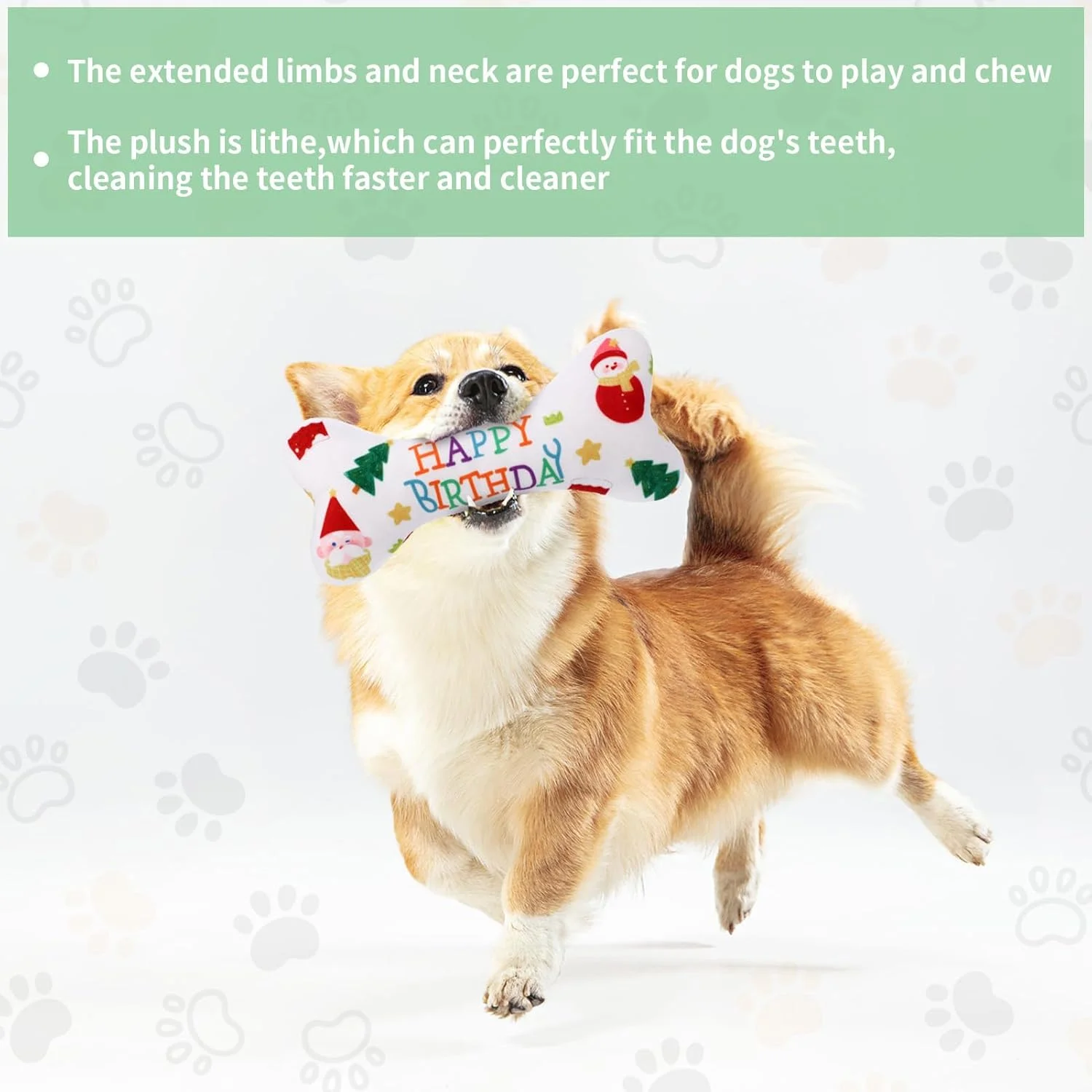 پک 2 عددی اسباب بازی استخوان سگ برای تولد و کریسمس، اسباب بازی پولیشی سگ، اسباب بازی غضروفی تولد سگ برای سگ های کوچک و متوسط پک 2 عددی اسباب بازی استخوان سگ برای تولد و کریسمس، اسباب بازی پولیشی سگ، اسباب بازی غضروفی تولد سگ برای سگ های کوچک و متوسط