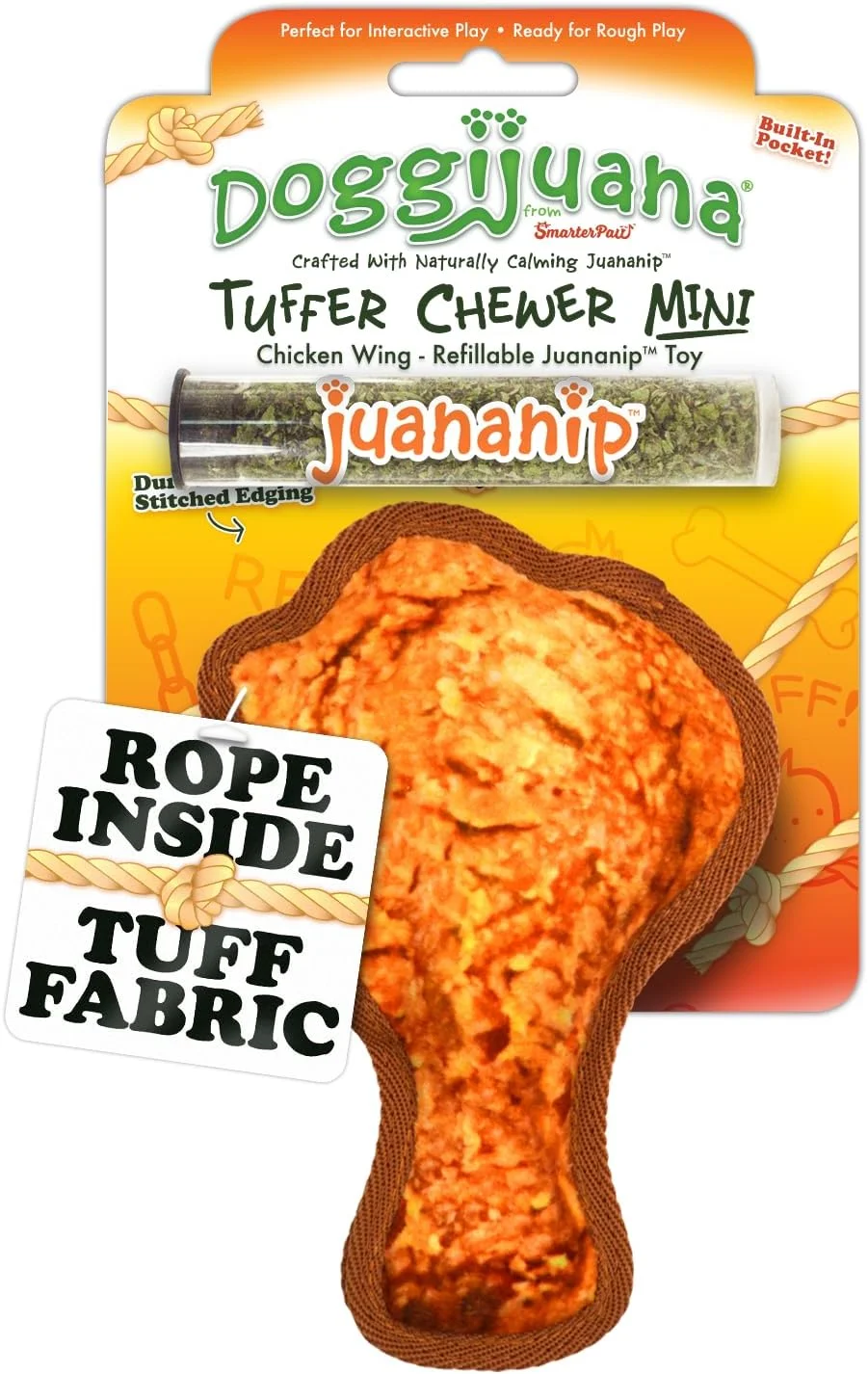 اسباب بازی سگ مخملی کوچک Doggijuana Tuffer Chewer | اسباب بازی سگ خنده دار با Juananip Catnip برای سگ ها | کمک آرام بخش برای سگ ها | اسباب بازی جویدنی تعاملی برای بازی (بال مرغ) اسباب بازی سگ مخملی کوچک Doggijuana Tuffer Chewer | اسباب بازی سگ خنده دار با Juananip Catnip برای سگ ها | کمک آرام بخش برای سگ ها | اسباب بازی جویدنی تعاملی برای بازی (بال مرغ)