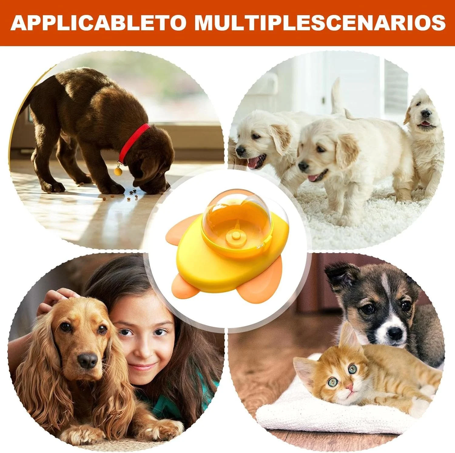 پازل تشویقی سگ - توپ غذای آهسته سگ - توپ غذادهی آهسته توله سگ، پخش کننده غذای نشتی برای تحریک ذهنی، سرگرمی، آموزش، بازی در داخل و خارج از خانه پازل تشویقی سگ - توپ غذای آهسته سگ - توپ غذادهی آهسته توله سگ، پخش کننده غذای نشتی برای تحریک ذهنی، سرگرمی، آموزش، بازی در داخل و خارج از خانه