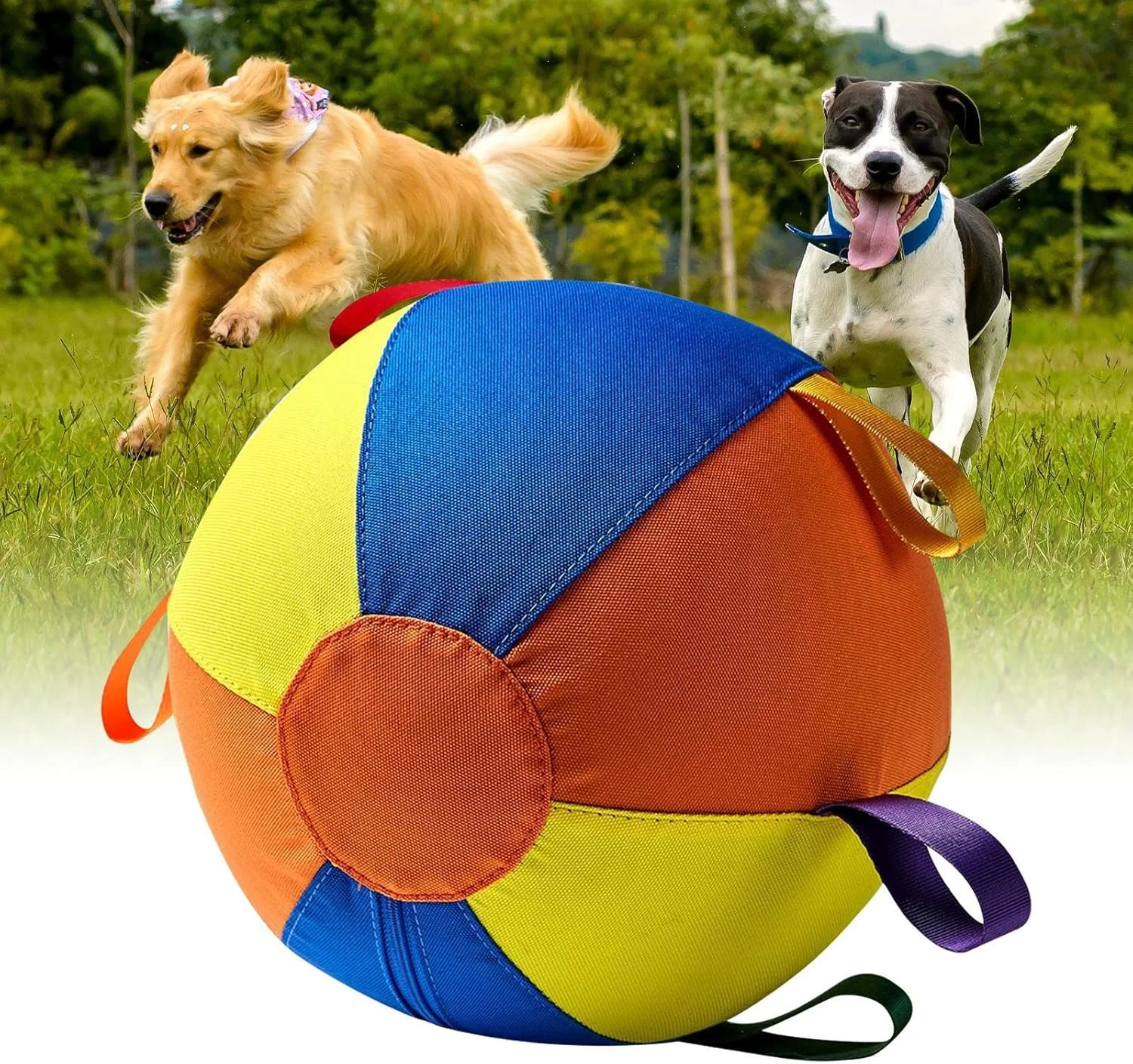 توپ بازی سگ - توپ های قابل حمل برای توله سگ - اسباب بازی مقاوم در برابر گاز گرفتن و جویدن، مناسب برای تمرینات و بازی های آبی، طراحی قابل حمل برای بازی تهاجمی سگ های خانگی، توله سگ ها، استخر، تولد و کریسمس