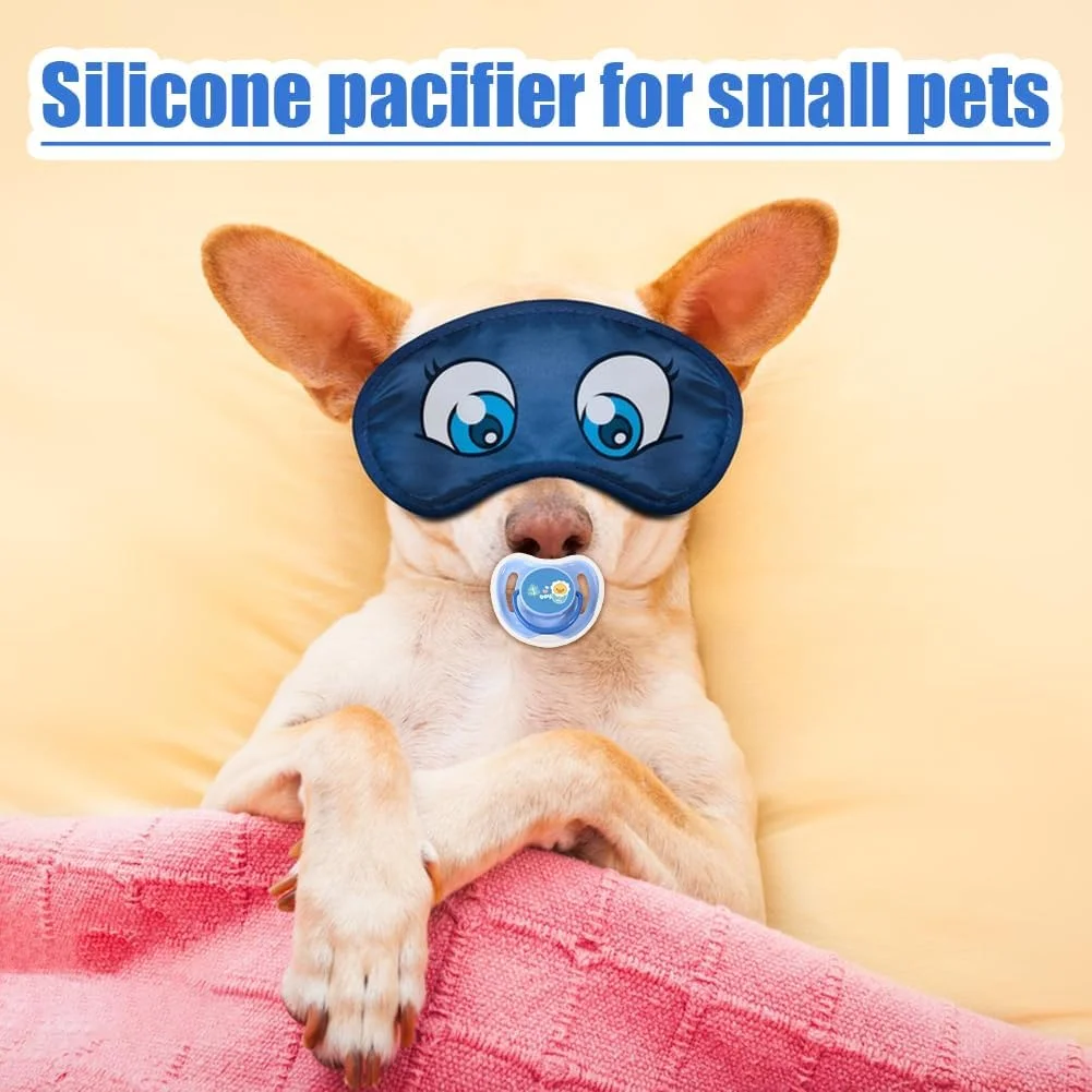 پستانک دندان گیر سگ - پستانک تسکین دهنده جویدن توله سگ - اسباب بازی دندان گیر سیلیکونی، راه حل های مکیدن حیوانات خانگی برای گربه ها و سگ های کوچک، مناسب برای خانه و مسافرت