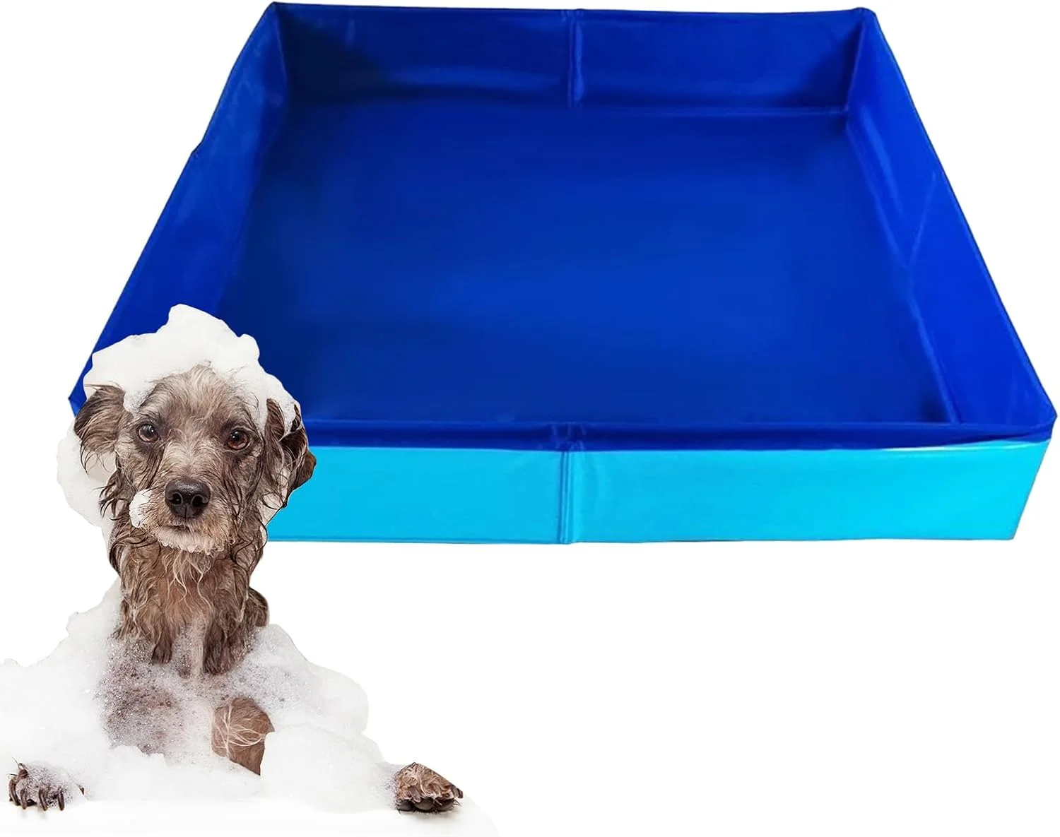 استخر سگ - وان حمام حیوانات خانگی برای داخل خانه | استخر تاشو سگ و گربه برای کمپینگ، باغ، ساحل، پاسیو، حیاط خلوت، داخل خانه، پیک نیک، بالکن و فضای باز استخر سگ - وان حمام حیوانات خانگی برای داخل خانه | استخر تاشو سگ و گربه برای کمپینگ، باغ، ساحل، پاسیو، حیاط خلوت، داخل خانه، پیک نیک، بالکن و فضای باز