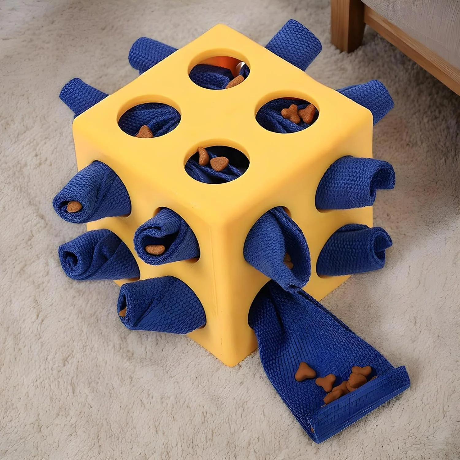 توپ پازلی غذا برای سگ - پخش کننده تشویقی توله سگ، اسباب بازی پازلی آهسته خوراک سگ، اسباب بازی تحریک ذهنی حیوان خانگی برای کاهش استرس، آموزش در فضای داخلی و خارجی