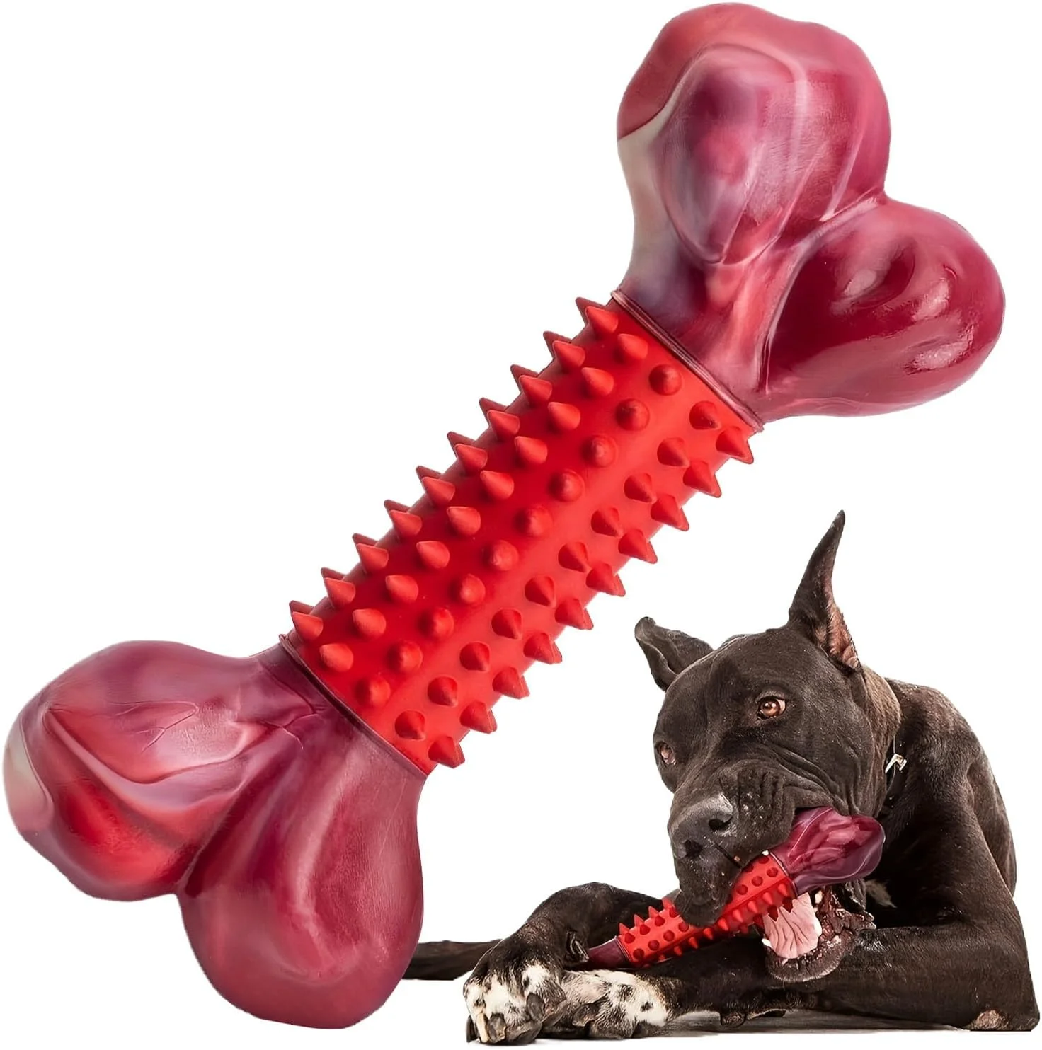 اسباب بازی استخوان سخت سگ، اسباب بازی استخوان دندان درآوردن حیوانات خانگی - چوب تمیز کننده دندان لوازم جویدن توله سگ ها برای اتاق نشیمن خانه اتاق خواب حیاط پارک ها خوابگاه آپارتمان فضای باز