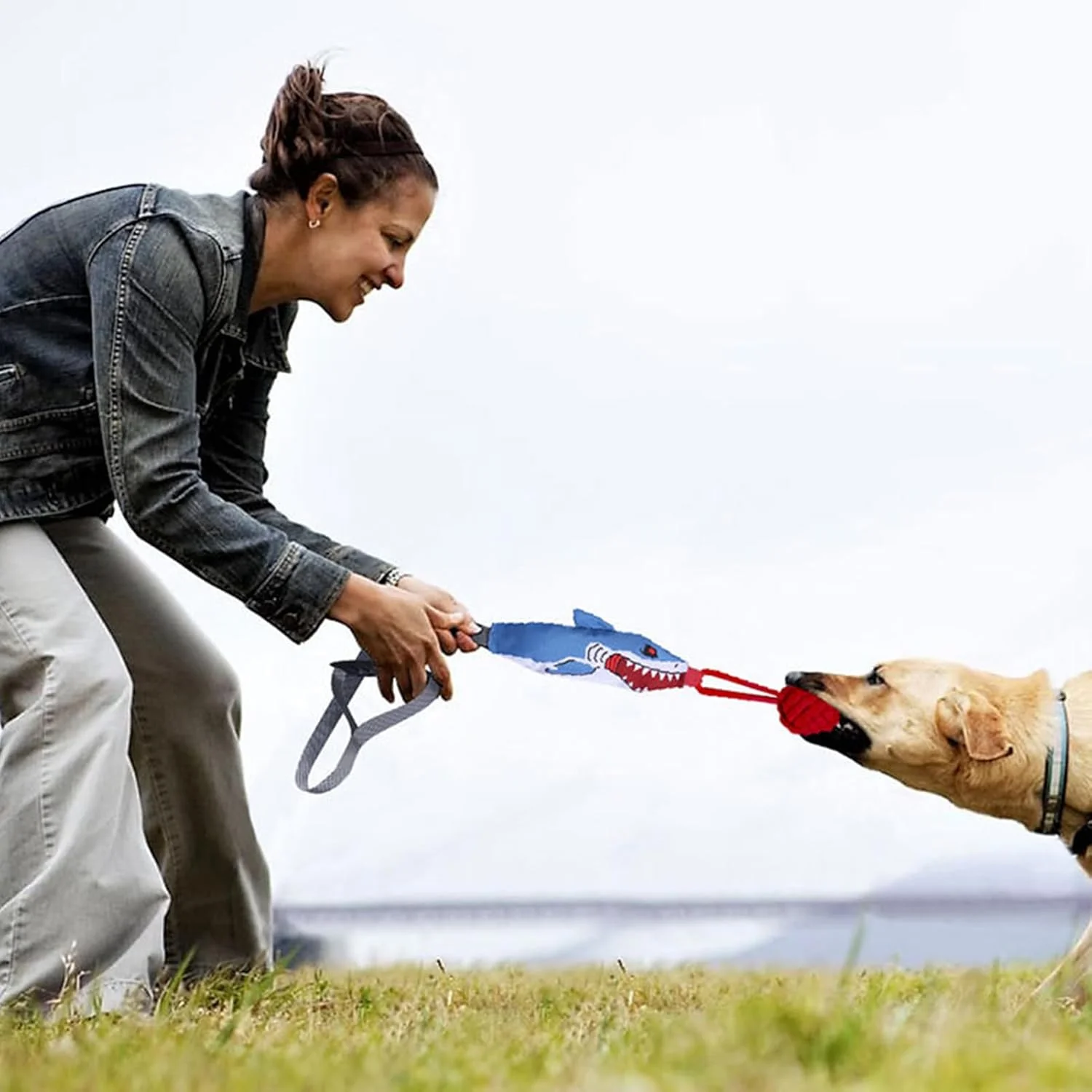 اسباب بازی کششی سگ | اسباب بازی های جویدنی سگ غیر قابل تخریب - توپ های پنبه ای صدا دار، لوازم حیوانات خانگی برای دندان درآوردن توله سگ ها، مناسب برای جویدن تهاجمی نژادهای متوسط و بزرگ، غنی سازی محیط داخلی و خارجی