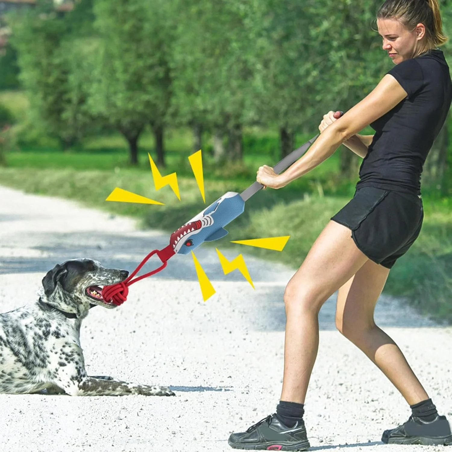 اسباب بازی کششی سگ | اسباب بازی های جویدنی سگ غیر قابل تخریب - توپ های پنبه ای صدا دار، لوازم حیوانات خانگی برای دندان درآوردن توله سگ ها، مناسب برای جویدن تهاجمی نژادهای متوسط و بزرگ، غنی سازی محیط داخلی و خارجی