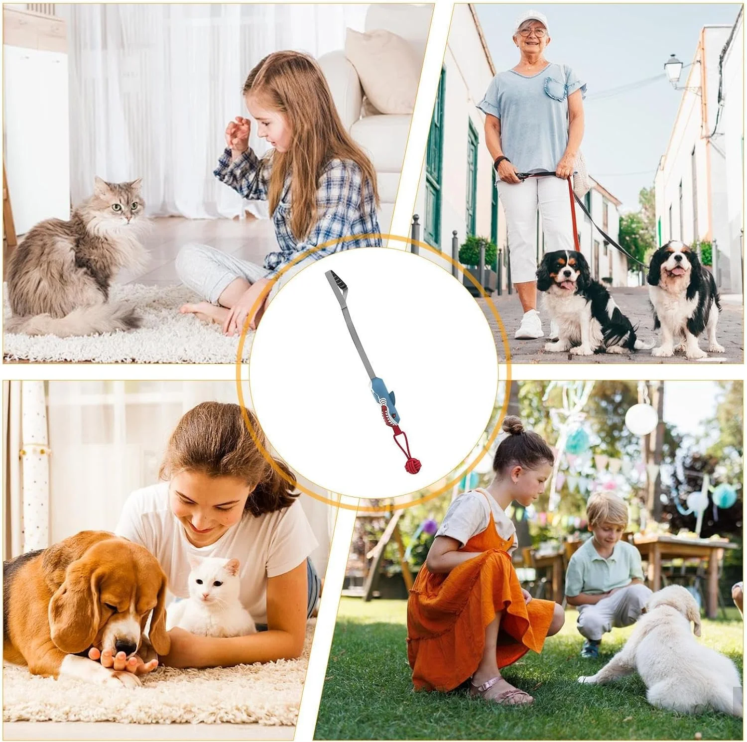 اسباب بازی کششی سگ | اسباب بازی های جویدنی سگ غیر قابل تخریب - توپ های پنبه ای صدا دار، لوازم حیوانات خانگی برای دندان درآوردن توله سگ ها، مناسب برای جویدن تهاجمی نژادهای متوسط و بزرگ، غنی سازی محیط داخلی و خارجی