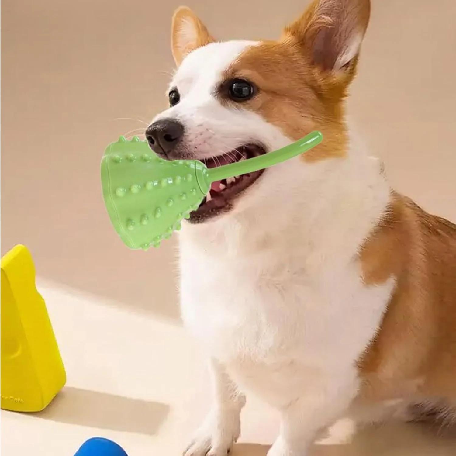 توپ پخش کننده تشویقی سگ، اسباب بازی جویدنی تعاملی توله سگ | توپ جستجوی بازی قابل حمل با طراحی گیاهی لوازم حیوانات خانگی برای حیوانات نژاد بزرگ، کوچک و متوسط در فضای باز و منزل توپ پخش کننده تشویقی سگ، اسباب بازی جویدنی تعاملی توله سگ | توپ جستجوی بازی قابل حمل با طراحی گیاهی لوازم حیوانات خانگی برای حیوانات نژاد بزرگ، کوچک و متوسط در فضای باز و منزل