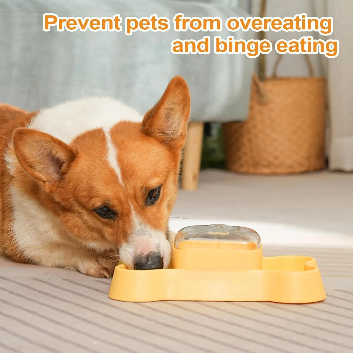 اسباب بازی پخش کننده غذای سگ، فیدر تعاملی حیوانات خانگی | پخش کننده غذای آهسته فشاری برای تمرین شکار، کاهش استرس، مناسب خانه، فضای باز و داخل خانه