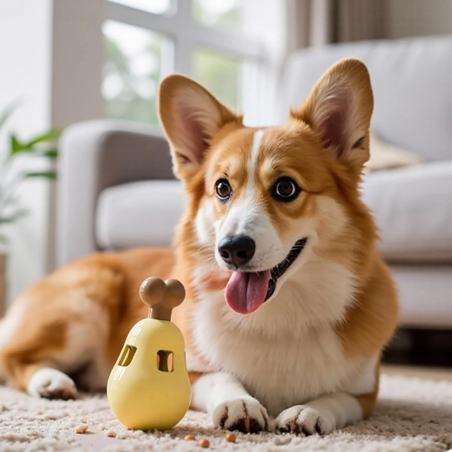 اسباب بازی سگ، پخش کننده تشویقی، اسباب بازی پخش کننده غذای توله سگ، لوازم جویدن توله سگ برای نژادهای کوچک، ابزار ساییدن دندان حیوانات خانگی به شکل ران مرغ