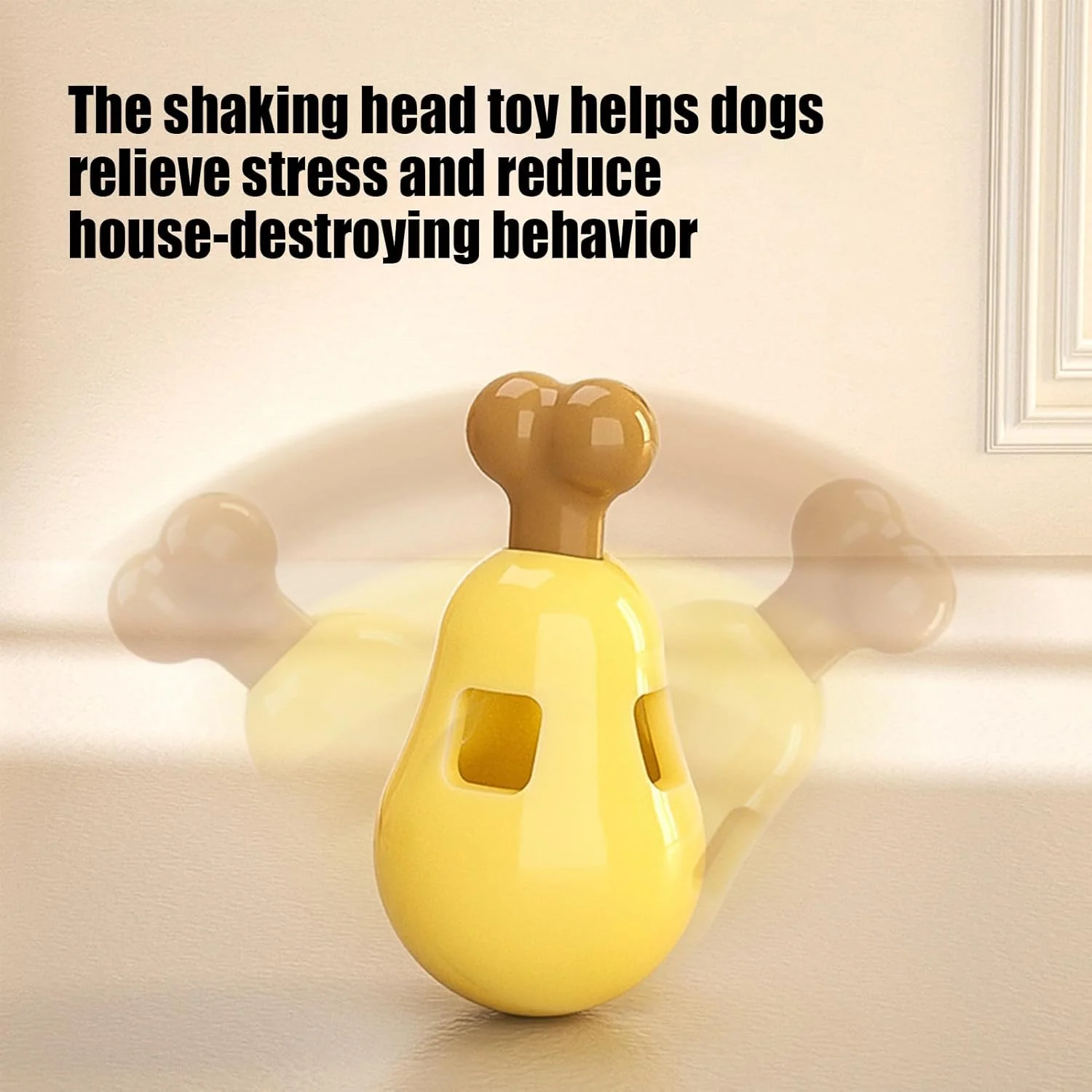 اسباب بازی سگ، پخش کننده تشویقی، اسباب بازی پخش کننده غذای توله سگ، لوازم جویدن توله سگ برای نژادهای کوچک، ابزار ساییدن دندان حیوانات خانگی به شکل ران مرغ