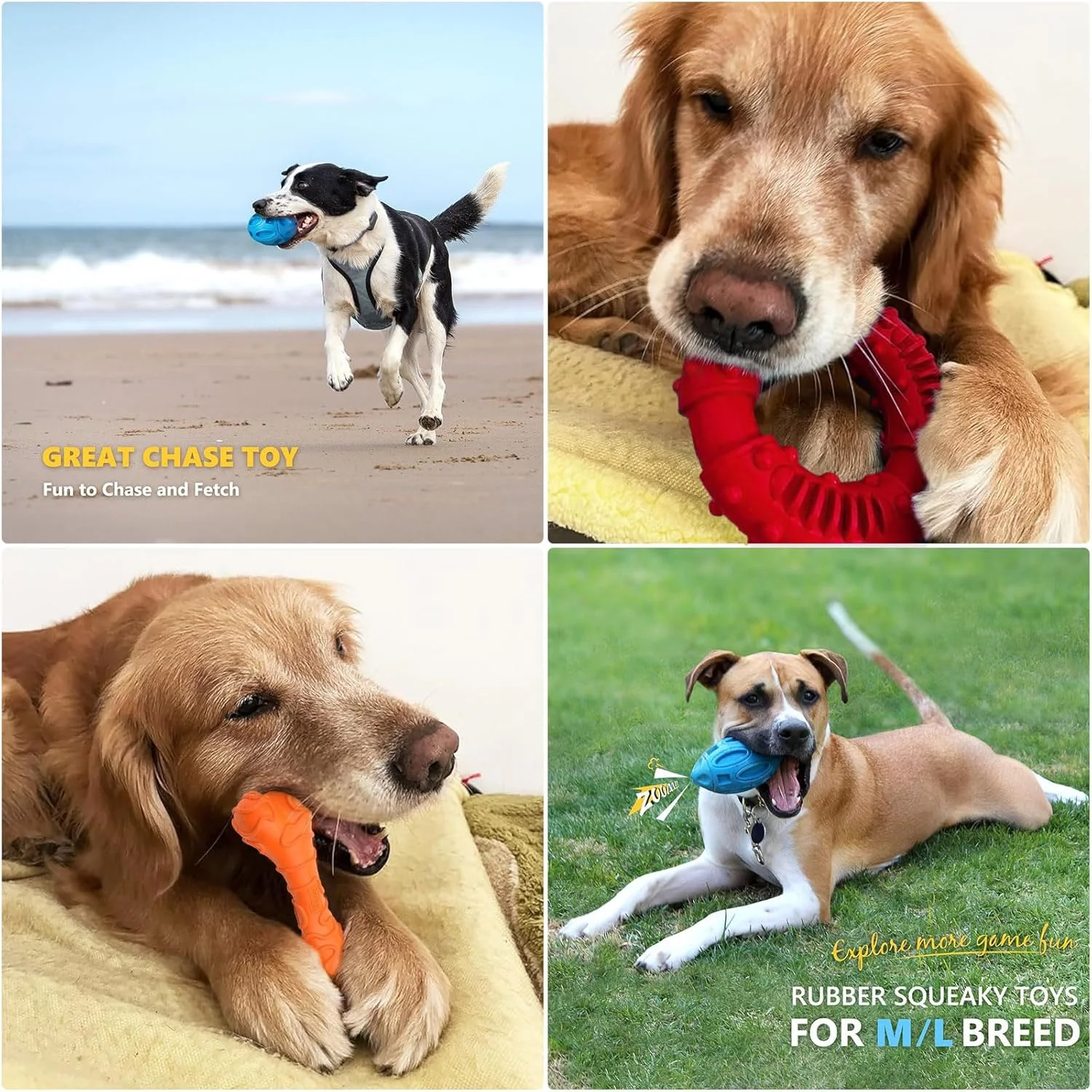 اسباب بازی جویدنی سگ DIMUT، اسباب بازی های قوی سگ، تمیز کردن دندان و ماساژ لثه چند منظوره، اسباب بازی های مقاوم با لاستیک طبیعی برای سگ های بزرگ و متوسط - اسباب بازی های دندانی سگ، اسباب بازی های صدادار برای سگ ها اسباب بازی جویدنی سگ DIMUT، اسباب بازی های قوی سگ، تمیز کردن دندان و ماساژ لثه چند منظوره، اسباب بازی های مقاوم با لاستیک طبیعی برای سگ های بزرگ و متوسط - اسباب بازی های دندانی سگ، اسباب بازی های صدادار برای سگ ها