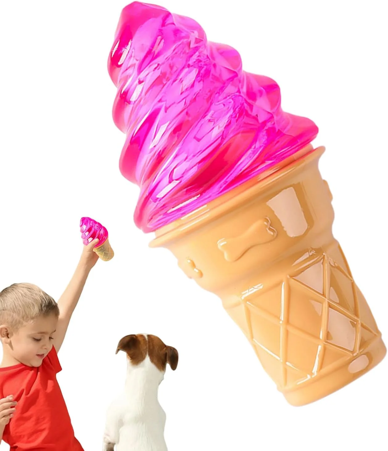 اسباب بازی جویدنی سگ | اسباب بازی های سگ بازی دندان درآوردن توله سگ - لوازم جانبی جویدنی بستنی نشکن برای سگ های کوچک، متوسط و بزرگ، خنک کننده و تعاملی