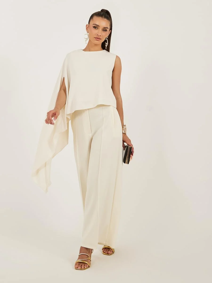 تاپ زنانه استایلی آستین کیپ تک سایز معمولی