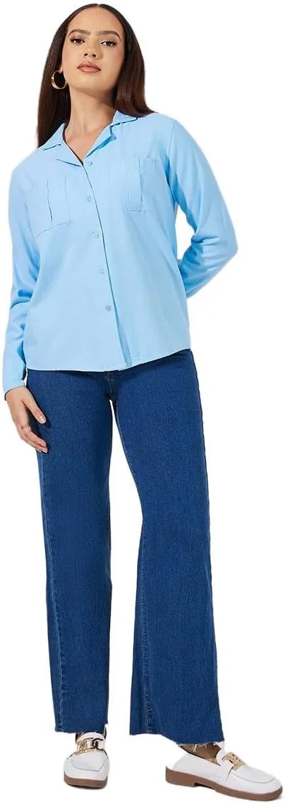 پیراهن زنانه استایلی دکمه دار یقه دار با تن خور آزاد