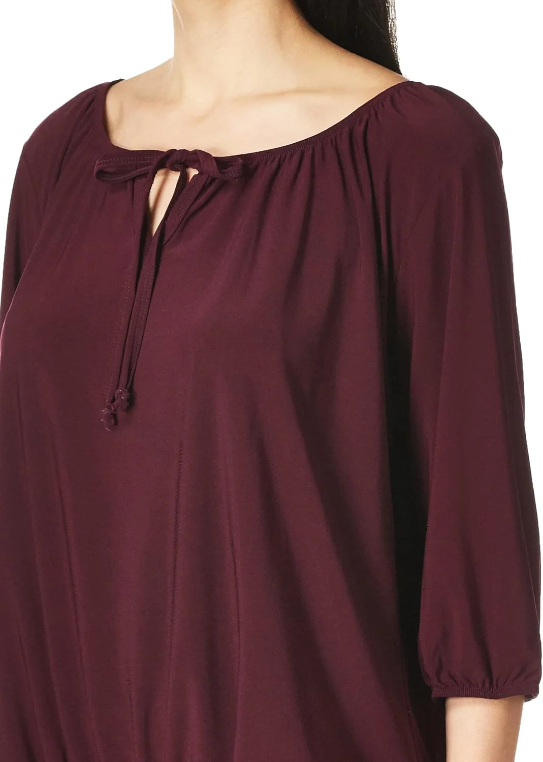 بلوز زنانه آستین سه ربع Star Vixen، یقه باز و بند دار، با کش در قسمت پایین