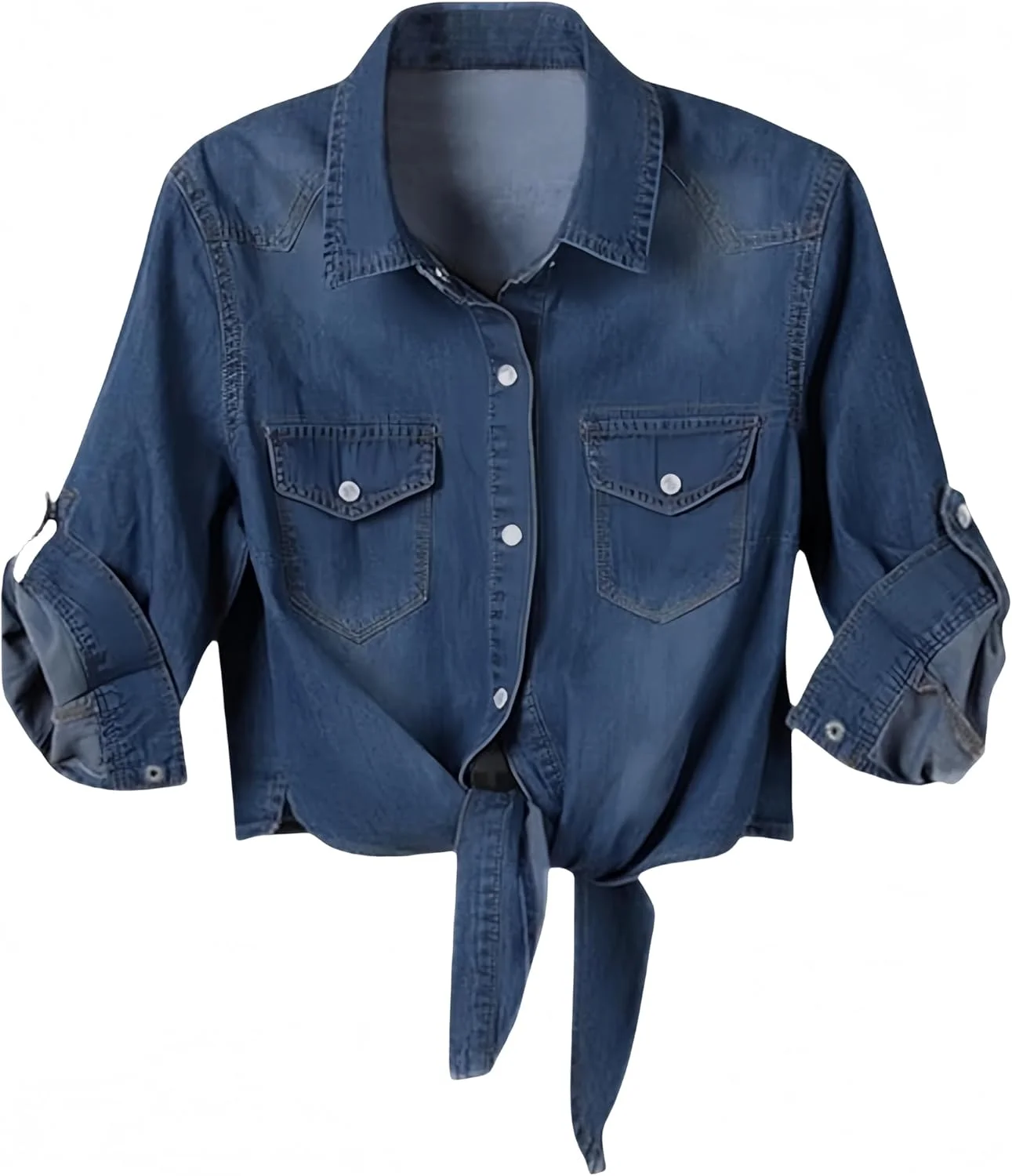 پیراهن جین زنانه سیمیر فایری، آستین سه ربع، دکمه دار، مناسب تابستان و پاییز