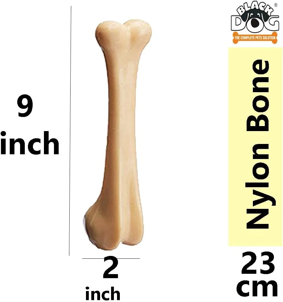 اسباب بازی استخوان جویدنی سخت نایلونی BLACKDOG برای سگ های بالغ، اسباب بازی سگ، اسباب بازی دندانی برای جویدن تهاجمی (سایز 23 سانتی متر بزرگ) اسباب بازی استخوان جویدنی سخت نایلونی BLACKDOG برای سگ های بالغ، اسباب بازی سگ، اسباب بازی دندانی برای جویدن تهاجمی (سایز 23 سانتی متر بزرگ)
