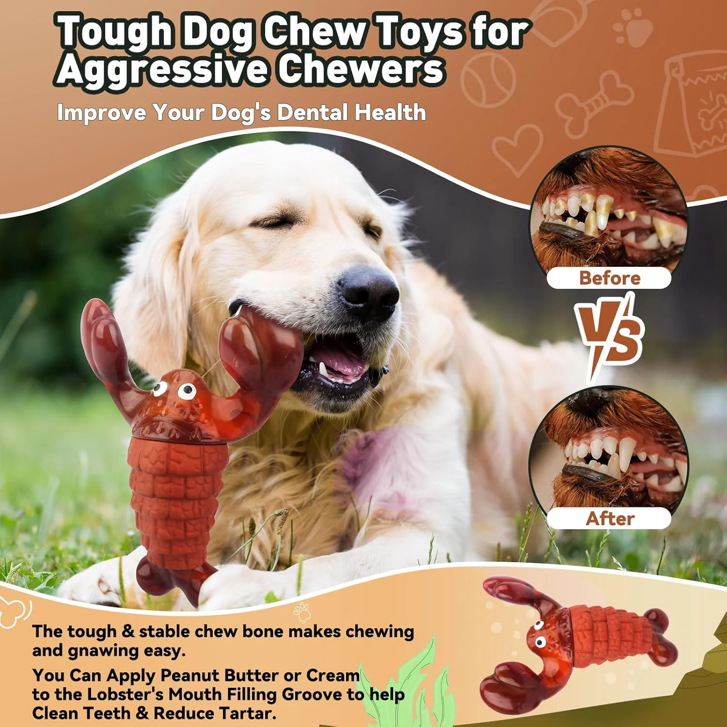 اسباب بازی سگ BIKIISEN برای جویدن تهاجمی، اسباب بازی جویدنی تعاملی سگ برای سگ های بزرگ، اسباب بازی های سگ جیر جیر کننده غیر قابل تخریب برای مشغول نگه داشتن آنها، اسباب بازی های سگ سخت برای سگ های نژاد متوسط/بزرگ (قرمز، خرچنگ جیر جیر کننده) اسباب بازی سگ BIKIISEN برای جویدن تهاجمی، اسباب بازی جویدنی تعاملی سگ برای سگ های بزرگ، اسباب بازی های سگ جیر جیر کننده غیر قابل تخریب برای مشغول نگه داشتن آنها، اسباب بازی های سگ سخت برای سگ های نژاد متوسط/بزرگ (قرمز، خرچنگ جیر جیر کننده)