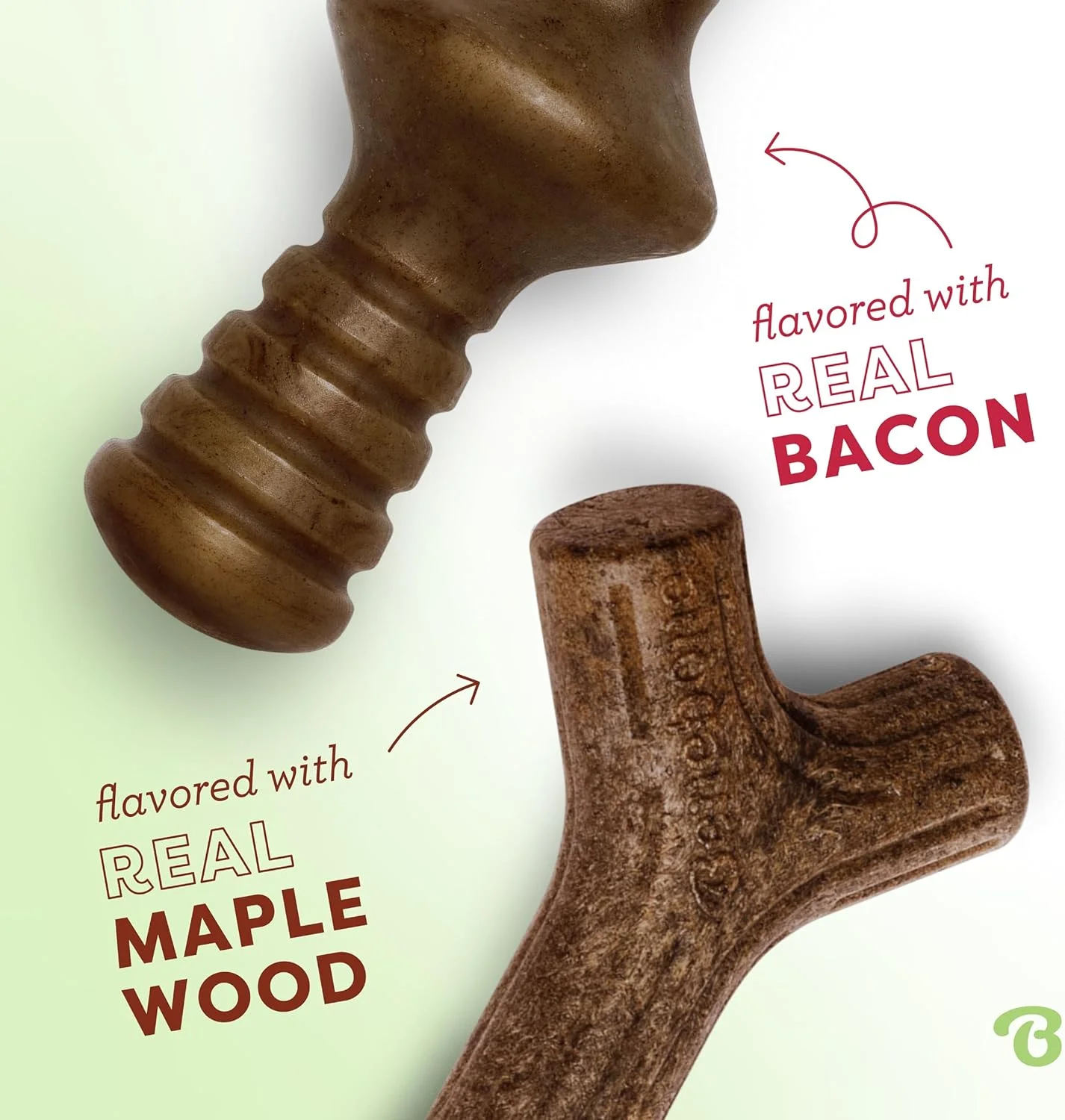 بسته 2 عددی استخوان جویدنی سگ بن بن مدل Tiny Maplestick و Zaggler با طعم بیکن قهوه ای بسته 2 عددی استخوان جویدنی سگ بن بن مدل Tiny Maplestick و Zaggler با طعم بیکن قهوه ای