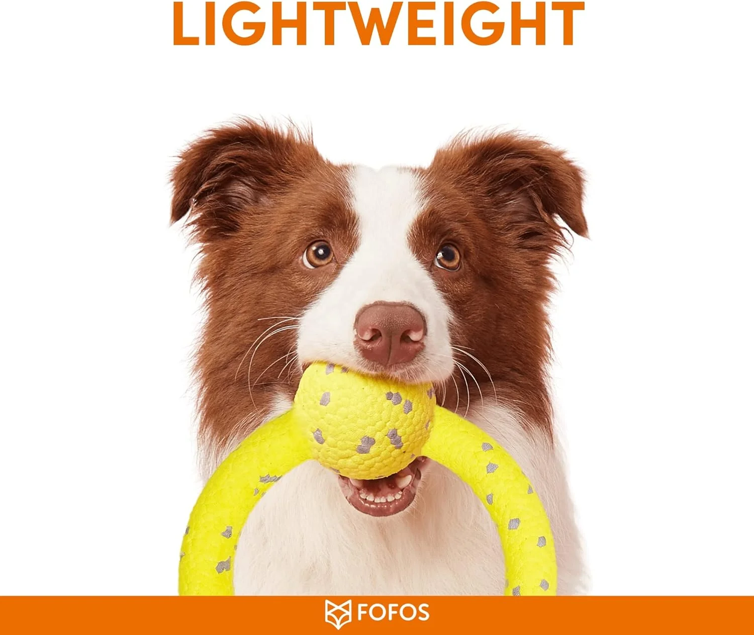 اسباب بازی سگ توپ دار زرد رنگ BarkButler FOFOS Durable Puller
