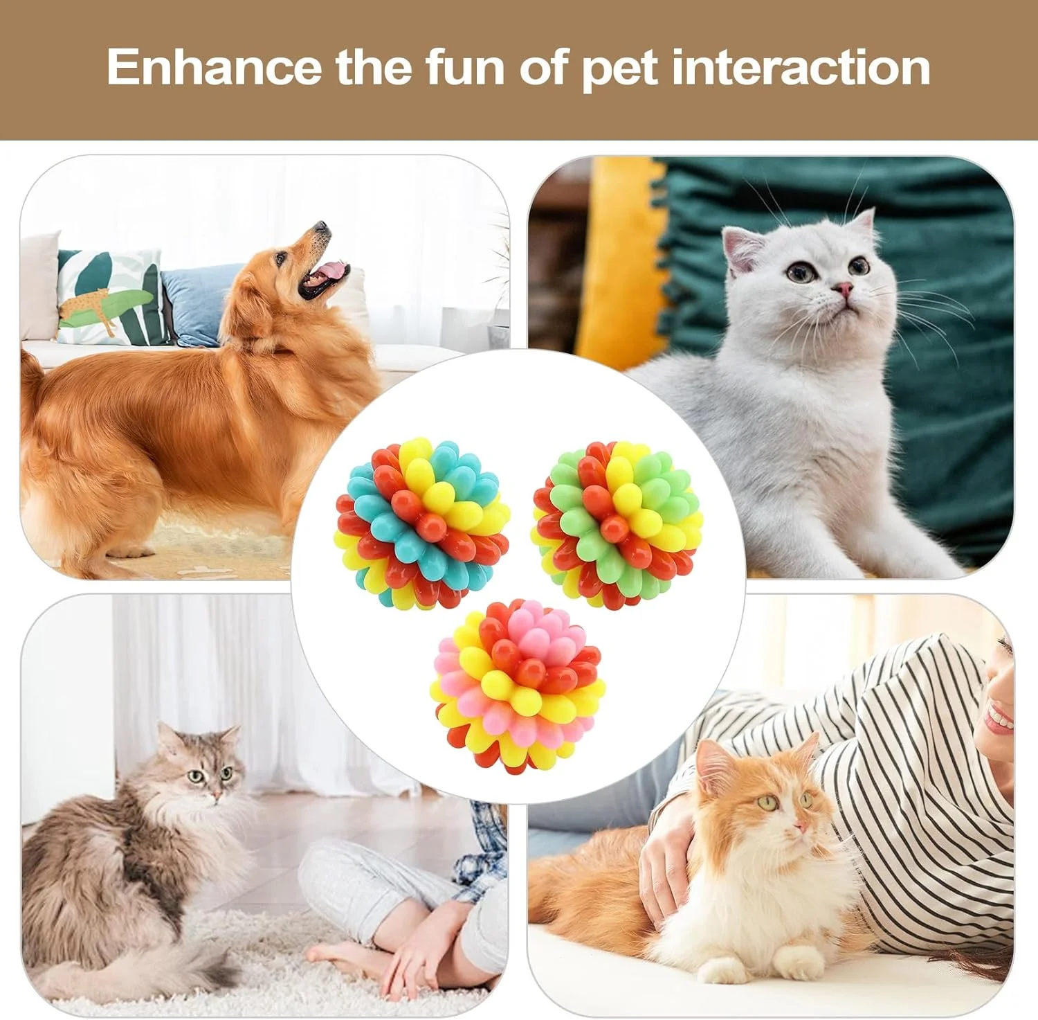 توپ های بازی سگ - توپ های دندانی اسباب بازی تعاملی سگ | لوازم جانبی توله سگ برای بازی های پرتاب و گرفتن، ورزش، سرگرمی، غنی سازی و آموزش در داخل و خارج از خانه