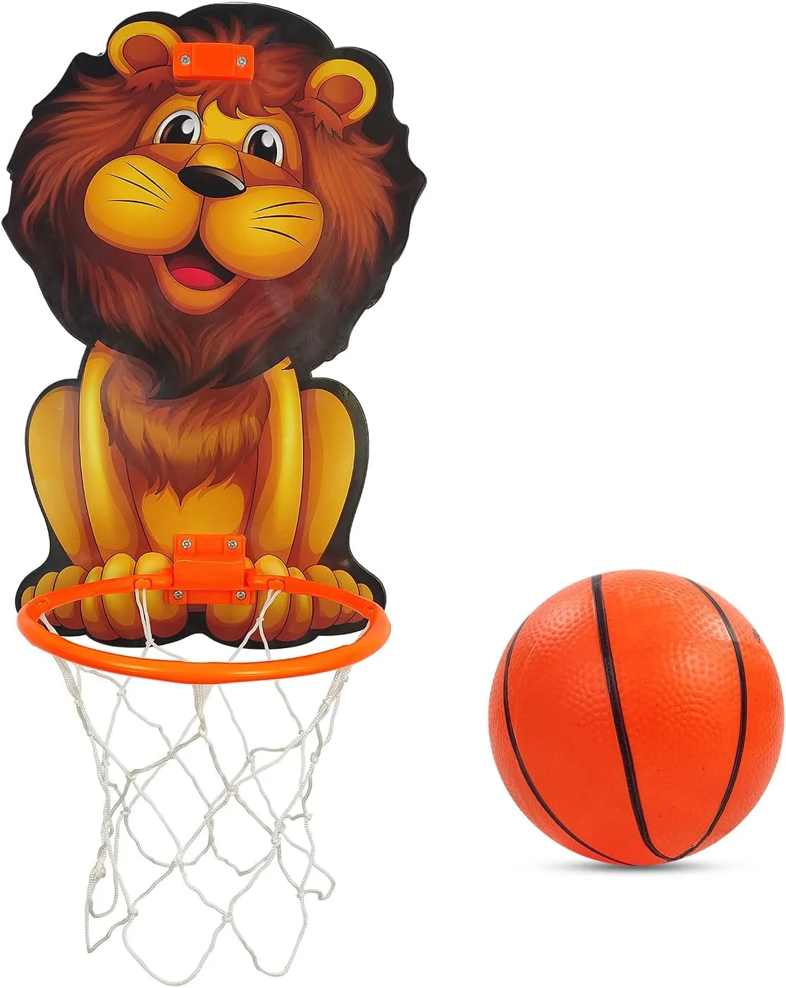 ست بسکتبال شیر NHR برای کودکان، اسباب بازی برای پسران و دختران، ست قابل حمل با تخته آویز، حلقه توری، توپ بازی های داخل و خارج از خانه، مناسب برای هدیه تولد و سرگرمی ست بسکتبال شیر NHR برای کودکان، اسباب بازی برای پسران و دختران، ست قابل حمل با تخته آویز، حلقه توری، توپ بازی های داخل و خارج از خانه، مناسب برای هدیه تولد و سرگرمی