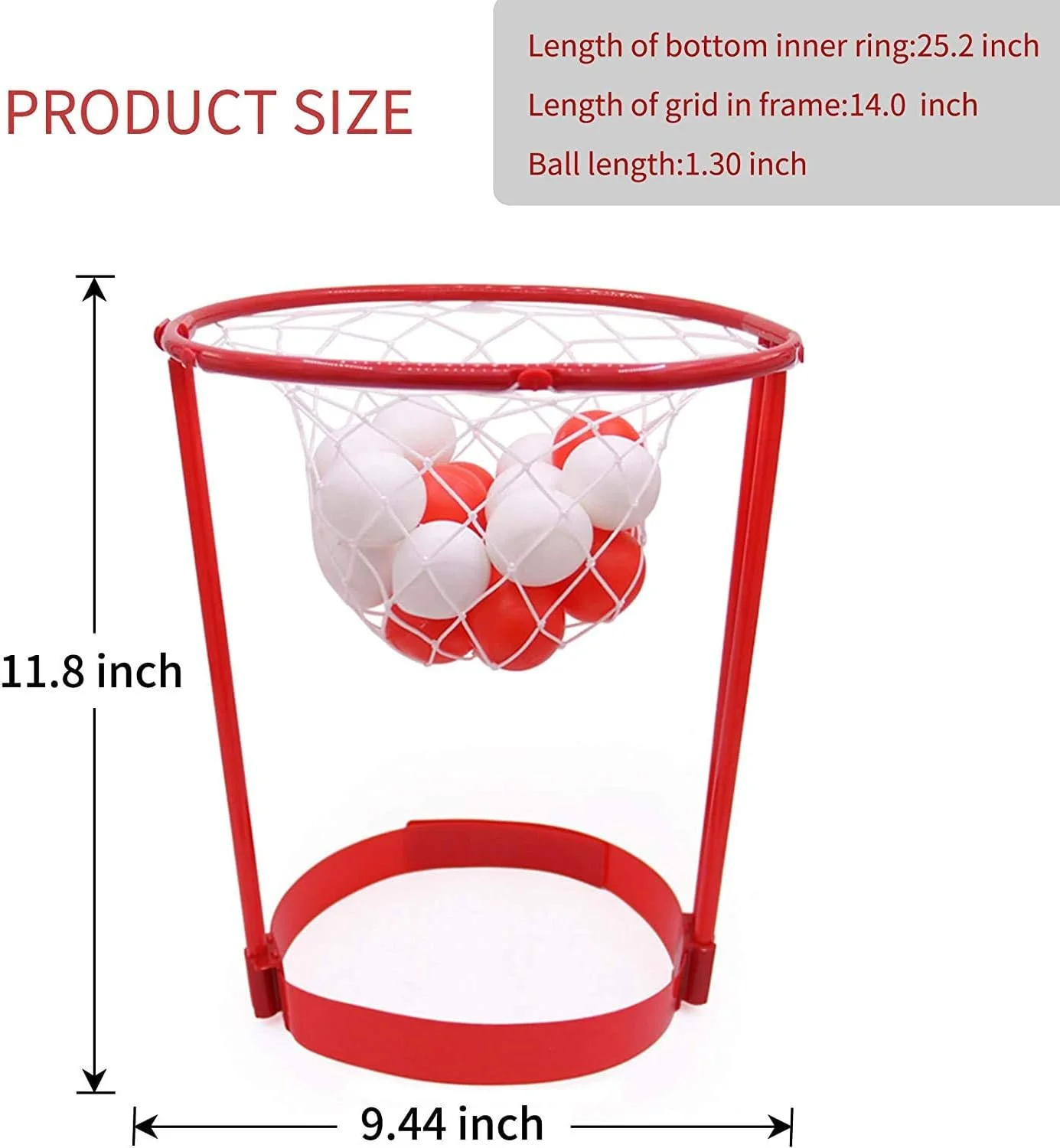 بسته 2 عددی بازی بسکتبال حلقه ای سر NICO SEE WONDER برای کودکان و بزرگسالان، بازی کارناوال، هدبند توری سبد قابل تنظیم با 20 توپ برای مهمانی کارناوال، جشن تولد، بازی خانوادگی در فضای داخلی و خارجی