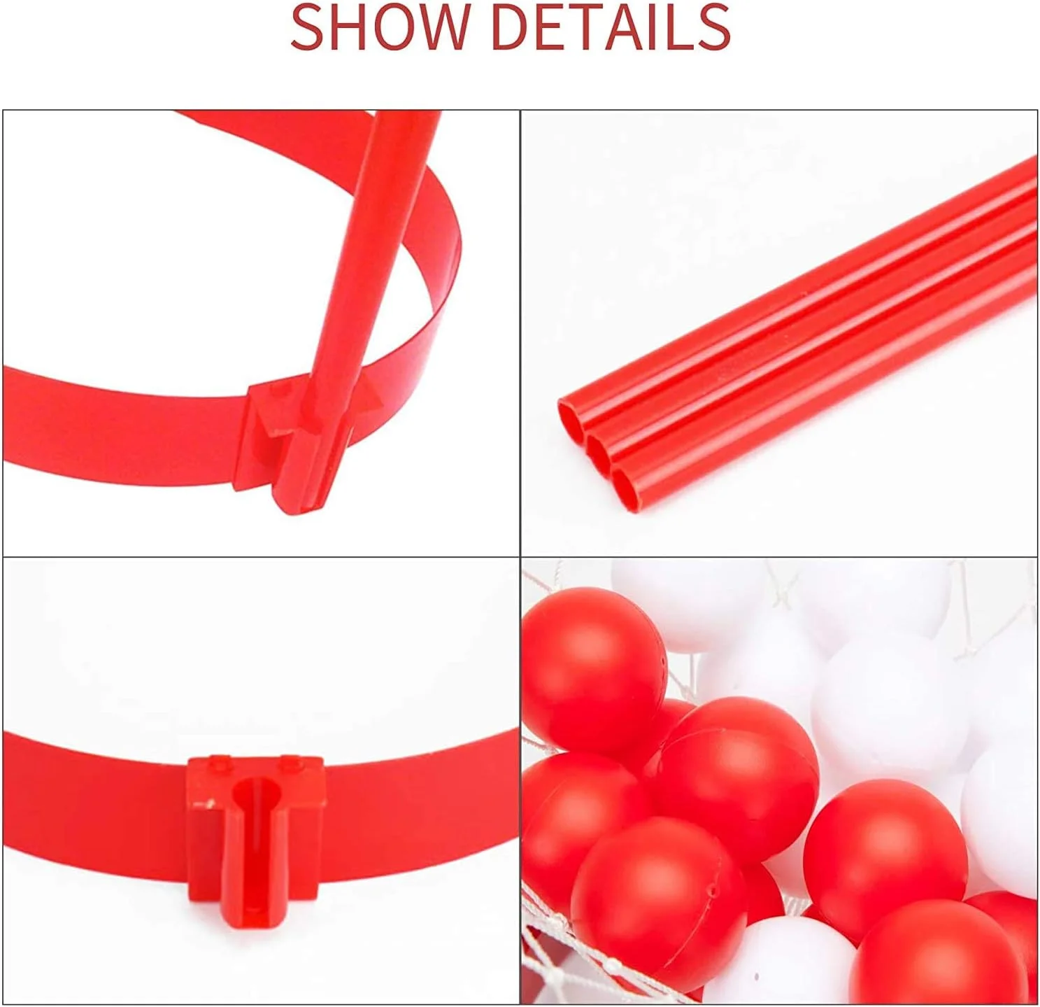 بسته 2 عددی بازی بسکتبال حلقه ای سر NICO SEE WONDER برای کودکان و بزرگسالان، بازی کارناوال، هدبند توری سبد قابل تنظیم با 20 توپ برای مهمانی کارناوال، جشن تولد، بازی خانوادگی در فضای داخلی و خارجی