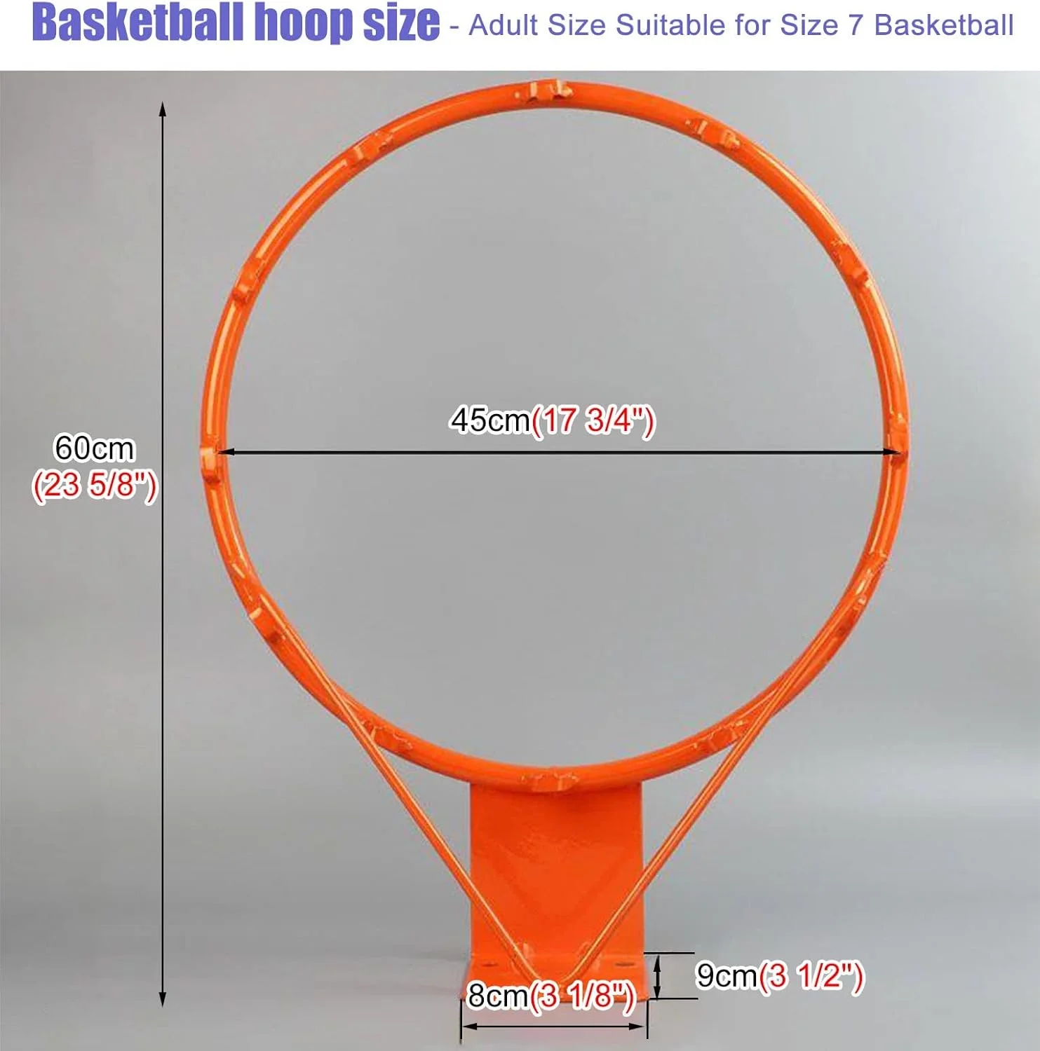 ست حلقه بسکتبال فضای باز برای حصار/درخت/پست، گل بسکتبال حرفه ای با 2 بند قابل تنظیم و تور نایلونی، کیت حلقه بسکتبال دیواری (رنگ: مدل های بزرگسال بدون پانچ) ست حلقه بسکتبال فضای باز برای حصار/درخت/پست، گل بسکتبال حرفه ای با 2 بند قابل تنظیم و تور نایلونی، کیت حلقه بسکتبال دیواری (رنگ: مدل های بزرگسال بدون پانچ)