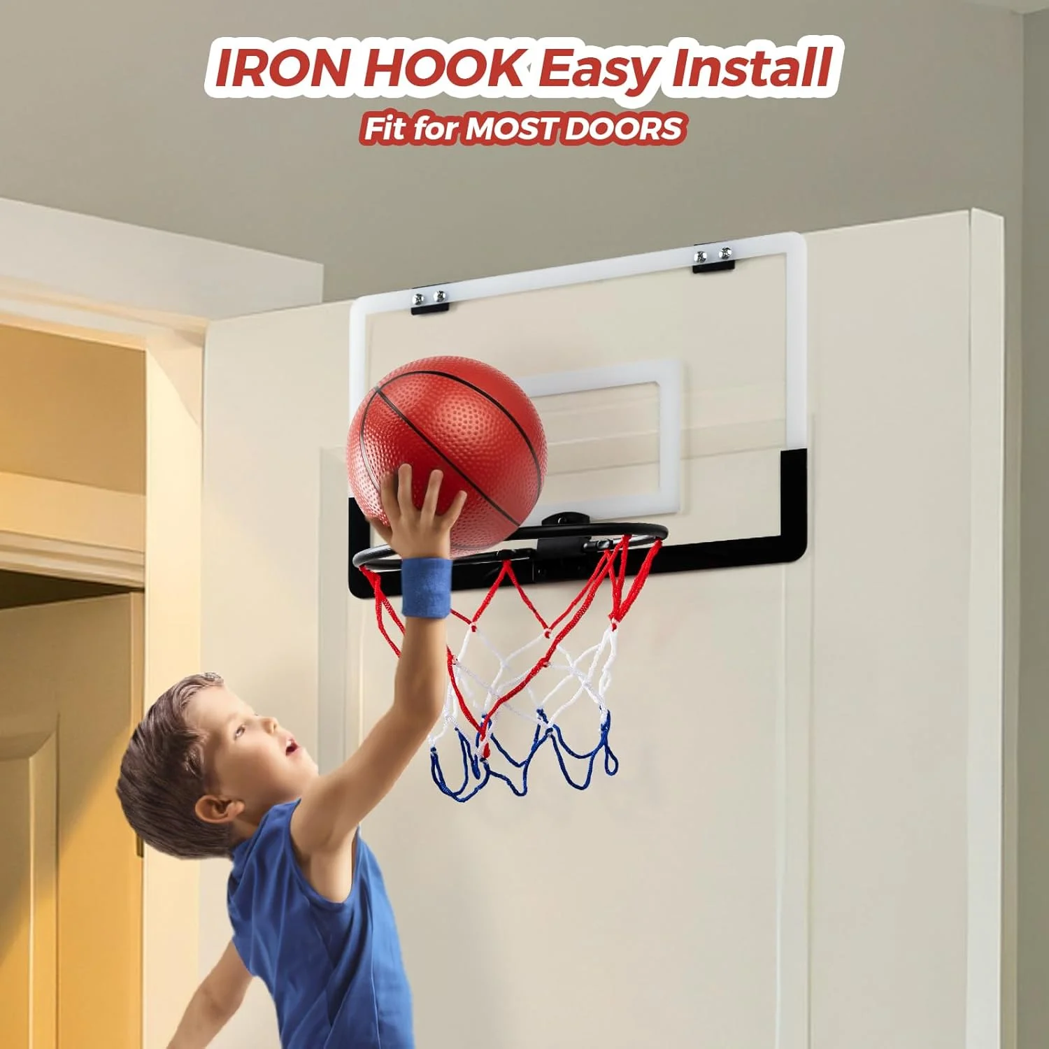 ست حلقه بسکتبال کوچک برای کودکان - ست کامل با تخته، 4 توپ، پمپ، پدهای فومی و قلاب - نصب چند منظوره روی دیوار و در برای استفاده در داخل و خارج از خانه، هدیه ای برای کودکان و بزرگسالان ست حلقه بسکتبال کوچک برای کودکان - ست کامل با تخته، 4 توپ، پمپ، پدهای فومی و قلاب - نصب چند منظوره روی دیوار و در برای استفاده در داخل و خارج از خانه، هدیه ای برای کودکان و بزرگسالان