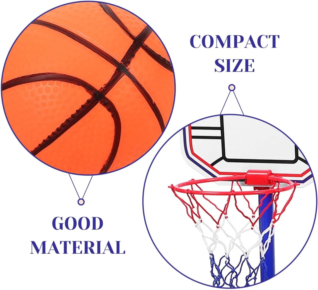 ست دروازه فوتبال و حلقه بسکتبال Milisten - تور فوتبال برای کودکان، توپ بسکتبال توخالی برای کودکان، سبد بسکتبال قابل حمل ست دروازه فوتبال و حلقه بسکتبال Milisten - تور فوتبال برای کودکان، توپ بسکتبال توخالی برای کودکان، سبد بسکتبال قابل حمل